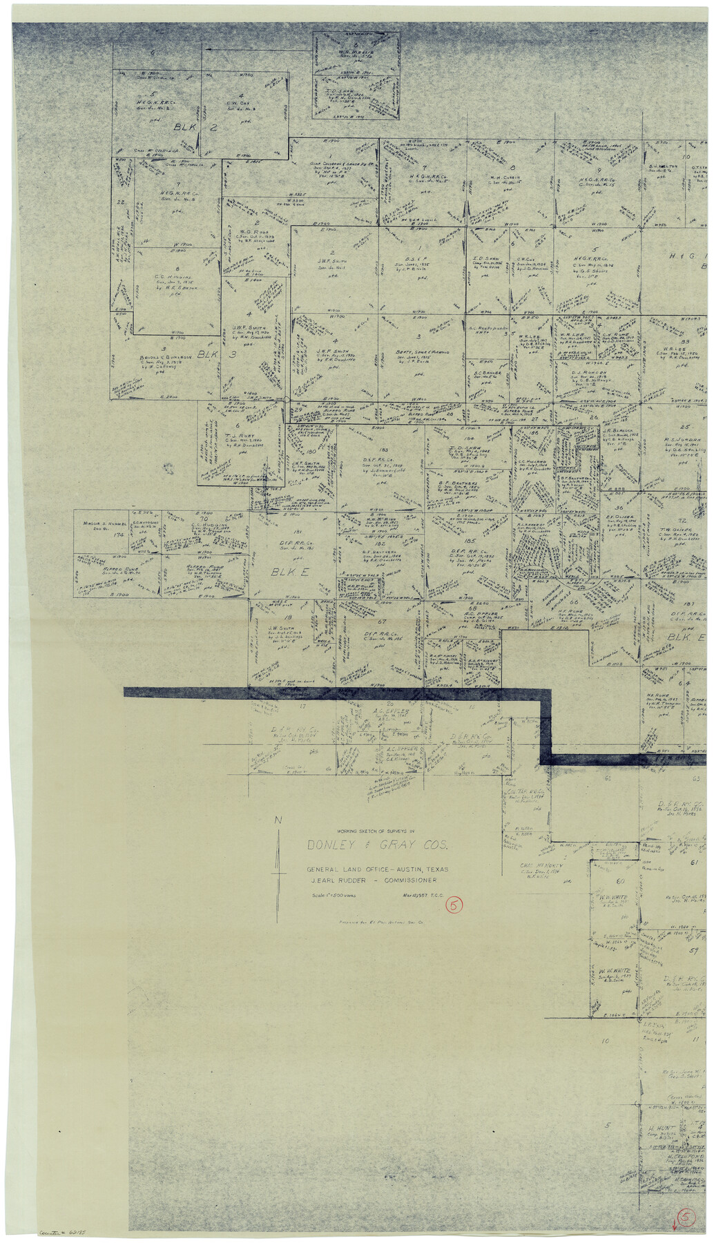 62185, Donley County Working Sketch 5, General Map Collection
