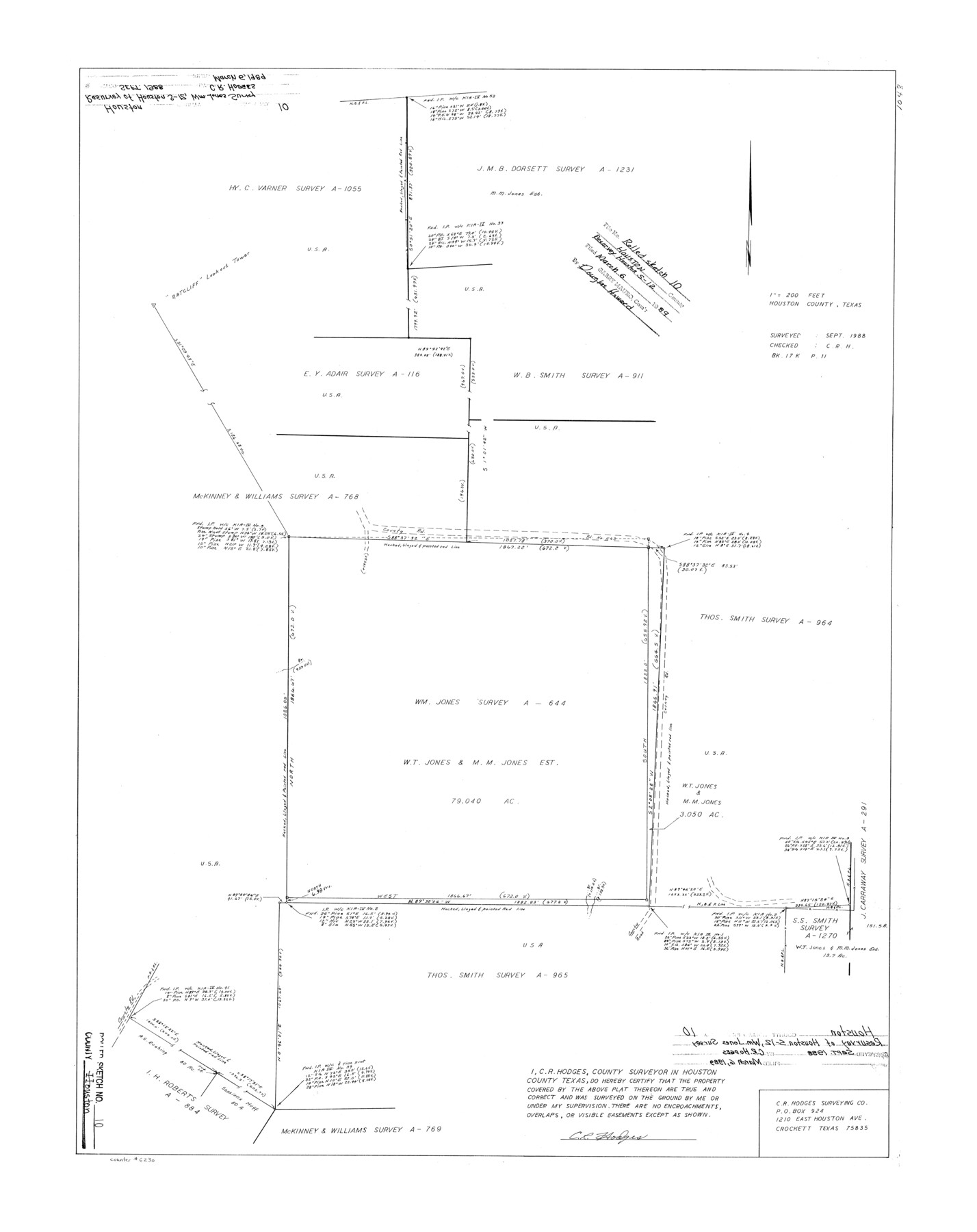 6230, Houston County Rolled Sketch 10, General Map Collection