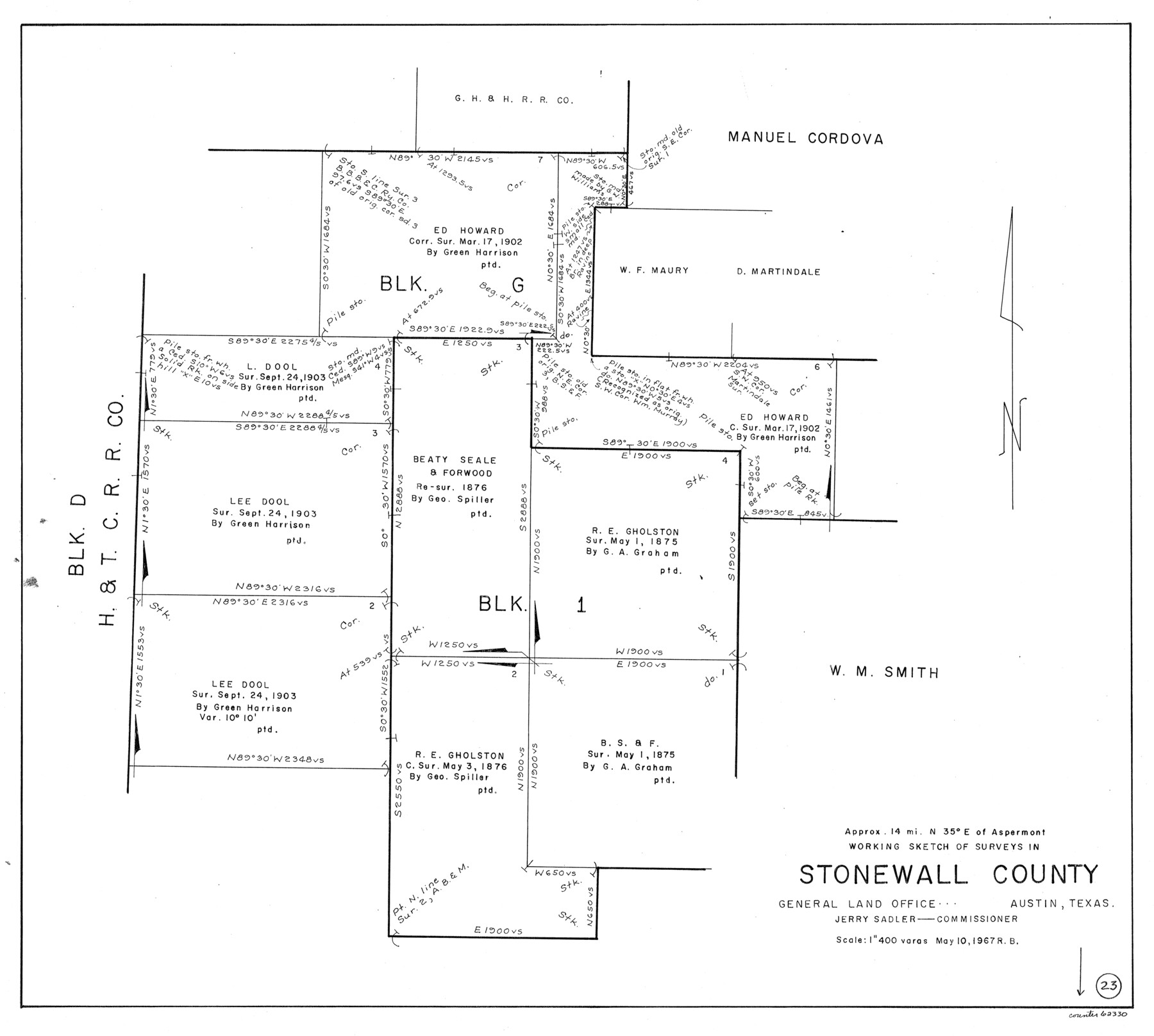 62330, Stonewall County Working Sketch 23, General Map Collection