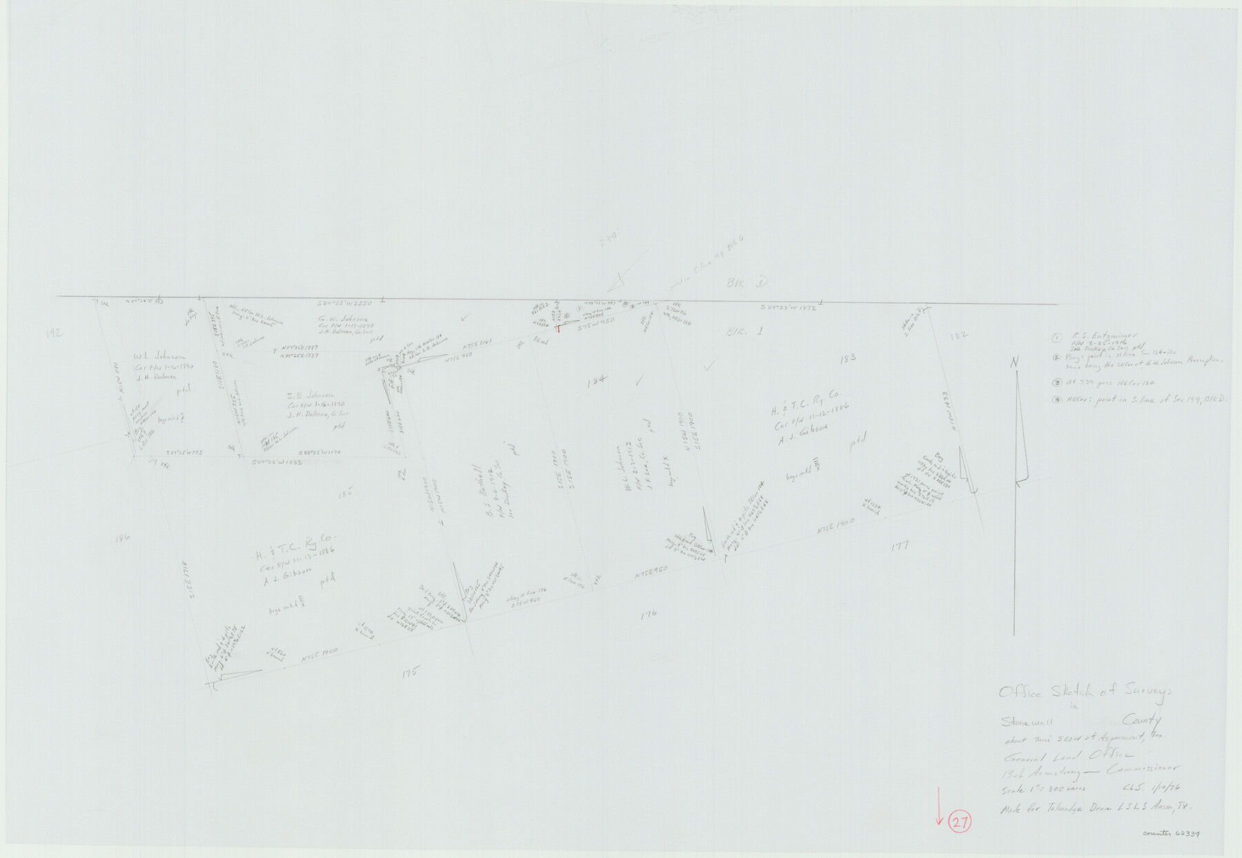 62334, Stonewall County Working Sketch 27, General Map Collection