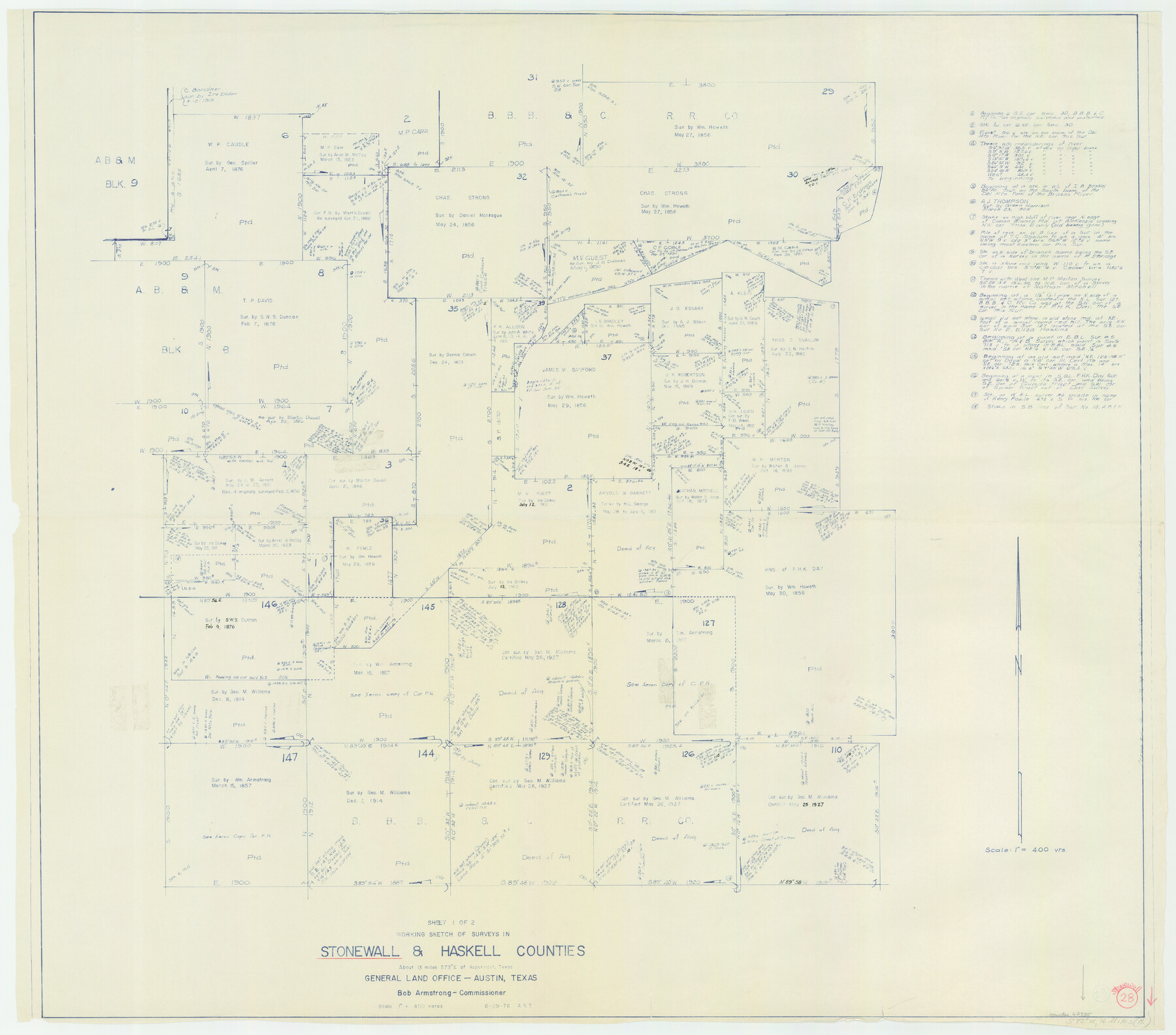 62335, Stonewall County Working Sketch 28, General Map Collection