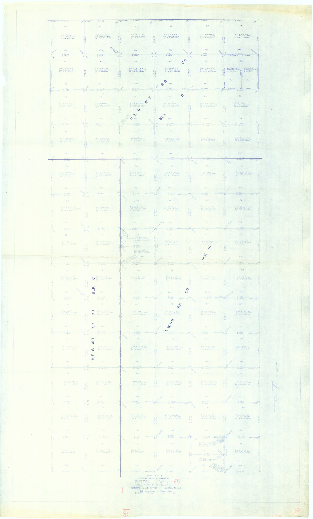 62353, Sutton County Working Sketch 10, General Map Collection