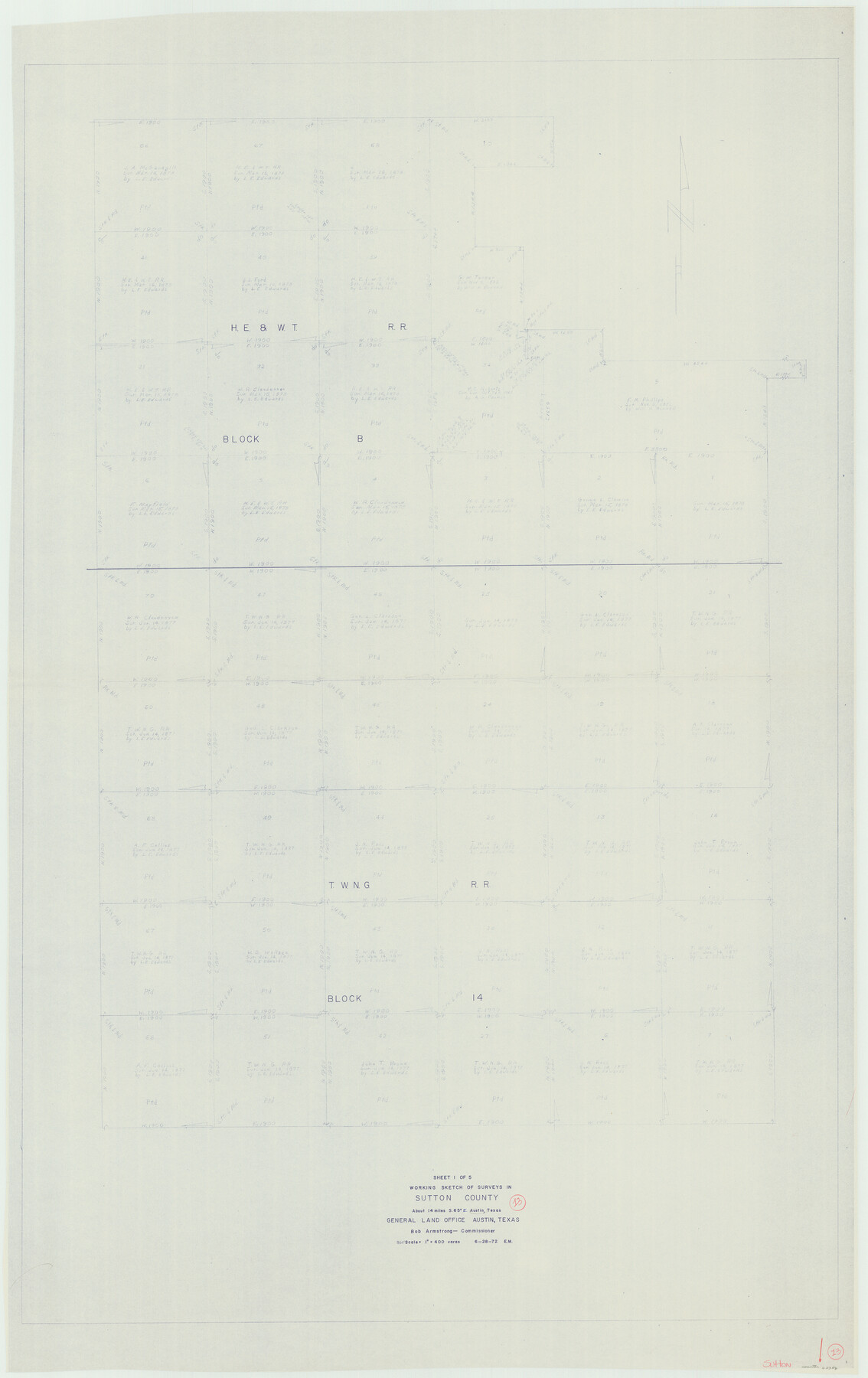 62356, Sutton County Working Sketch 13, General Map Collection