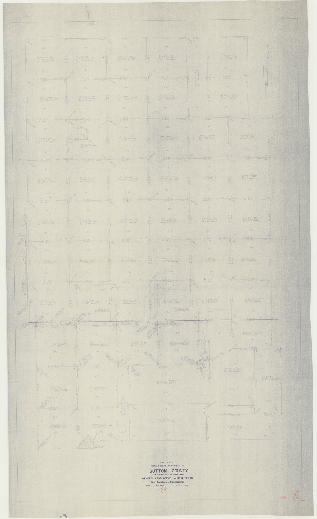 62411, Sutton County Working Sketch 68, General Map Collection