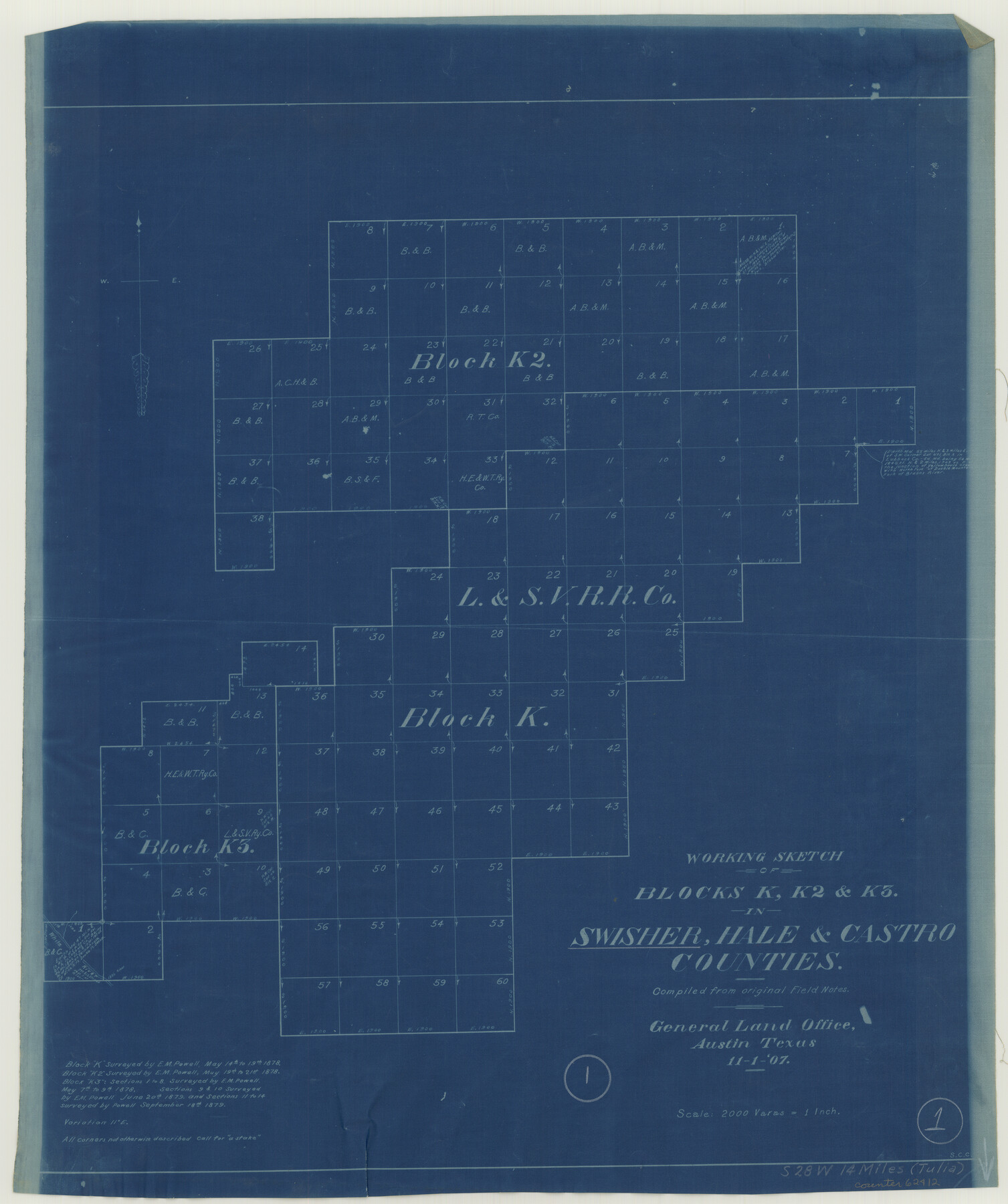 62412, Swisher County Working Sketch 1, General Map Collection