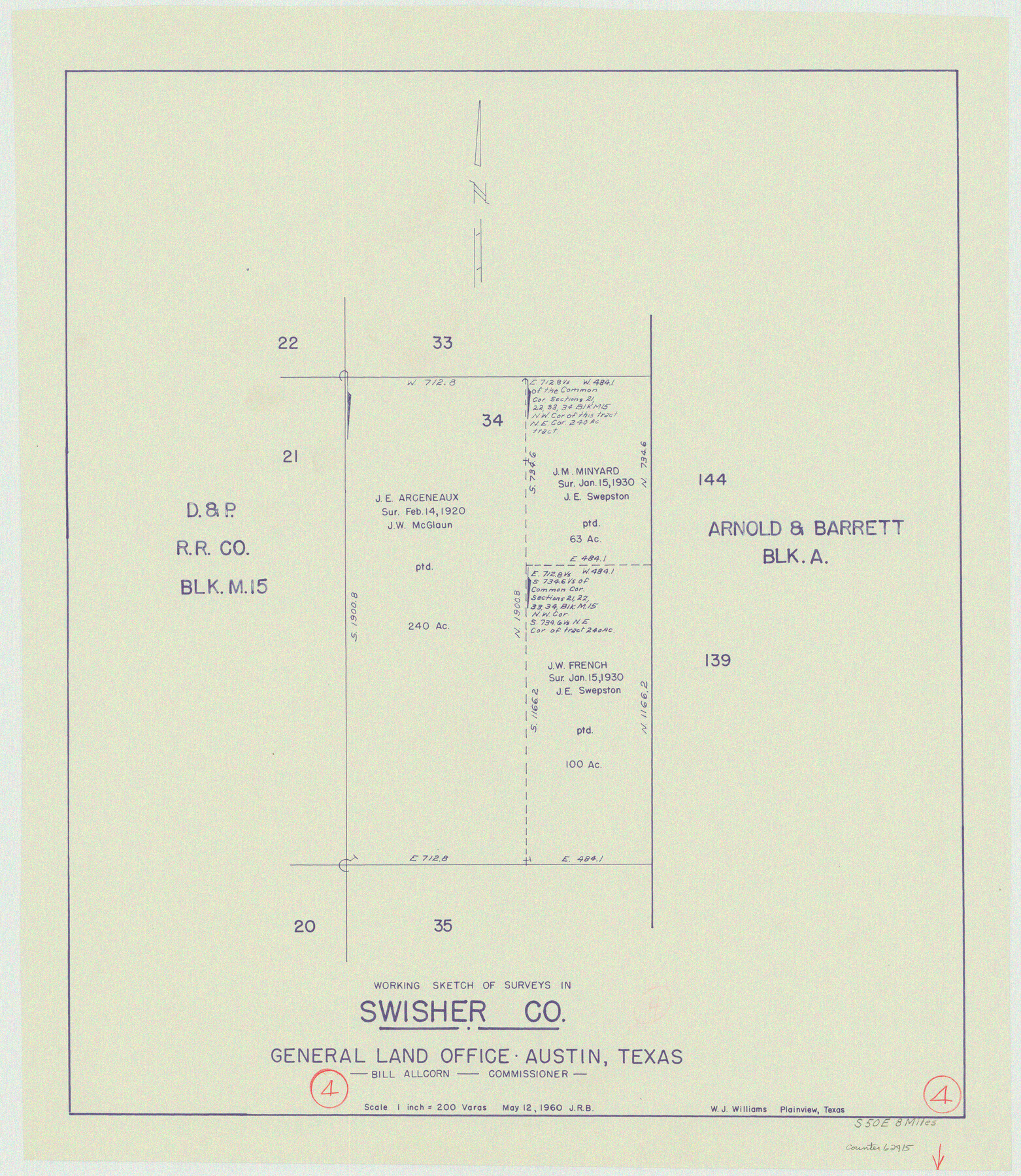 62415, Swisher County Working Sketch 4, General Map Collection