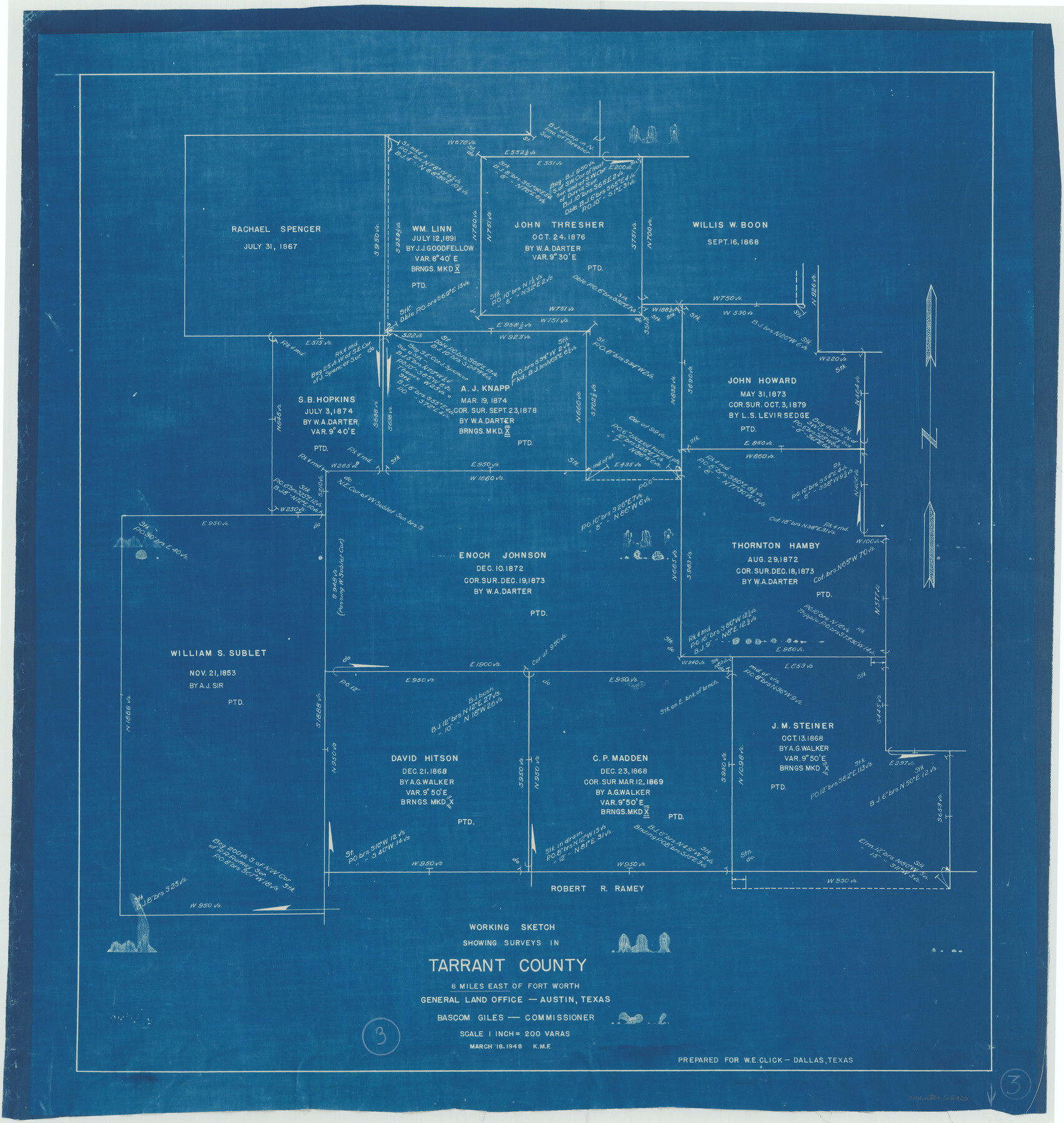 62420, Tarrant County Working Sketch 3, General Map Collection