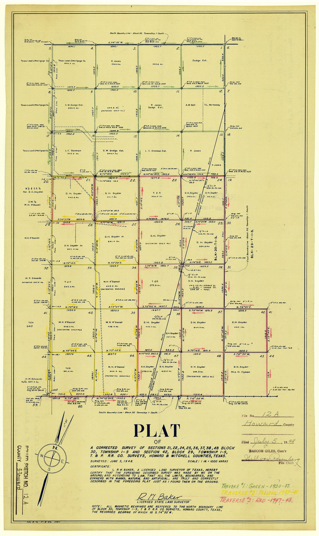 6244, Howard County Rolled Sketch 12A