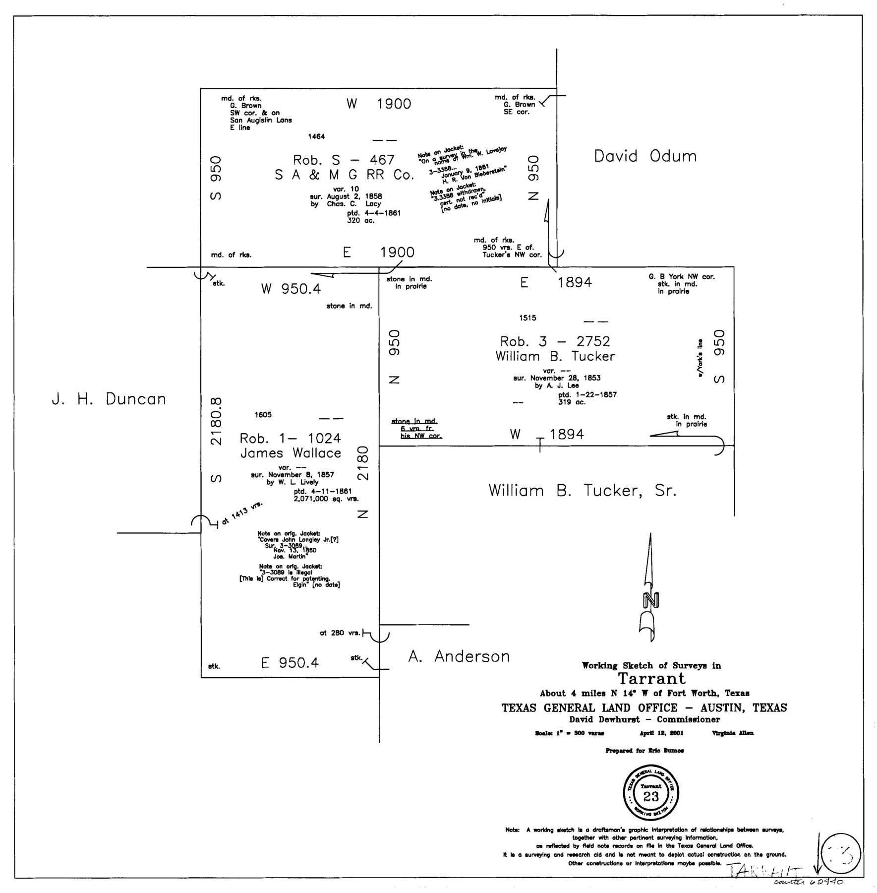 62440, Tarrant County Working Sketch 23, General Map Collection