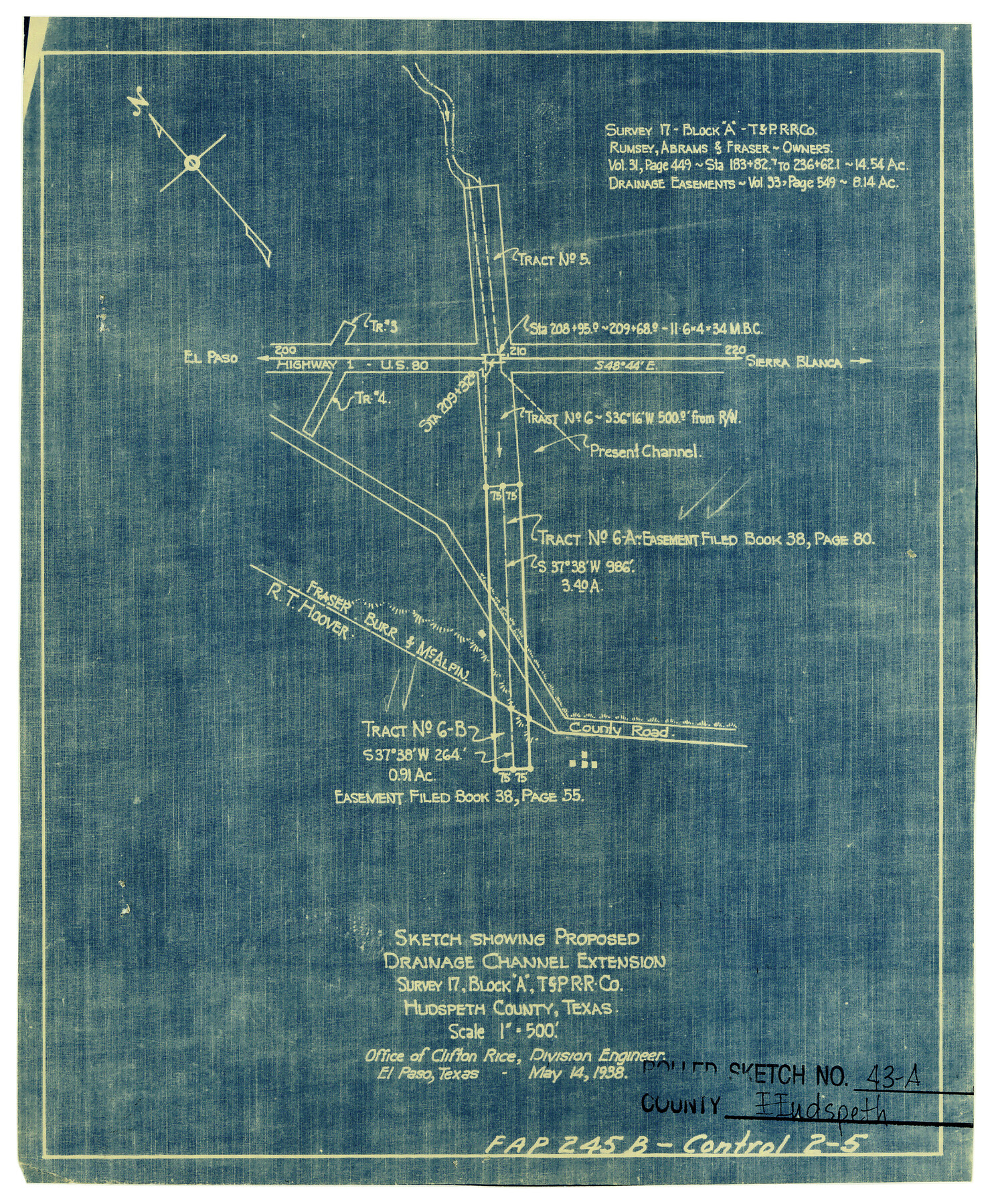 6252, Hudspeth County Rolled Sketch 43A, General Map Collection