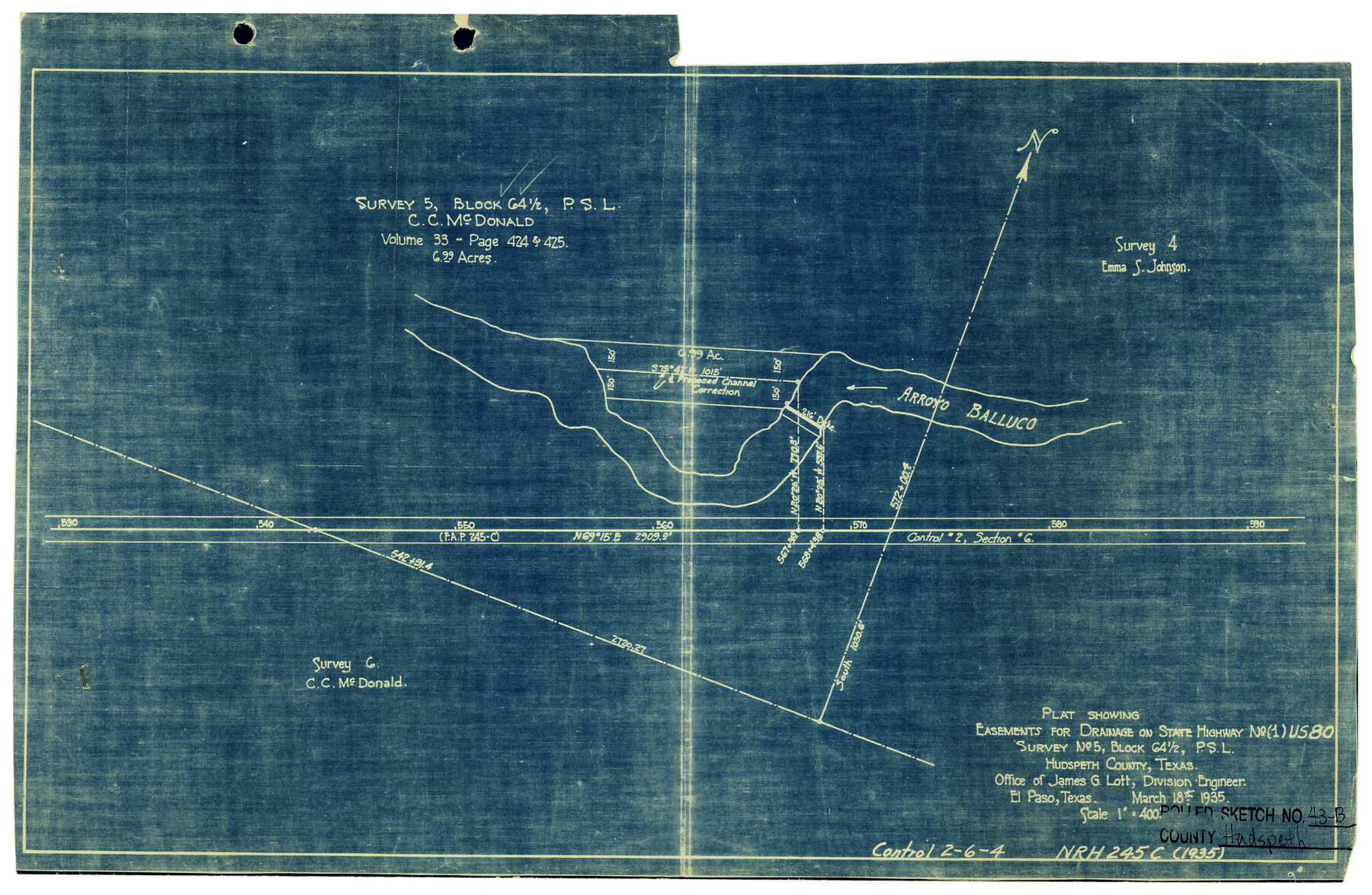 6253, Hudspeth County Rolled Sketch 43B, General Map Collection