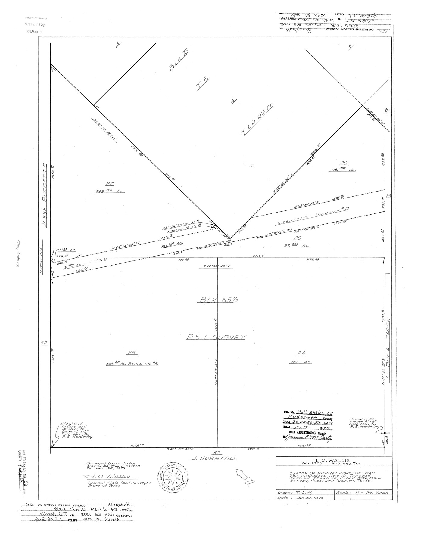 6257, Hudspeth County Rolled Sketch 52, General Map Collection