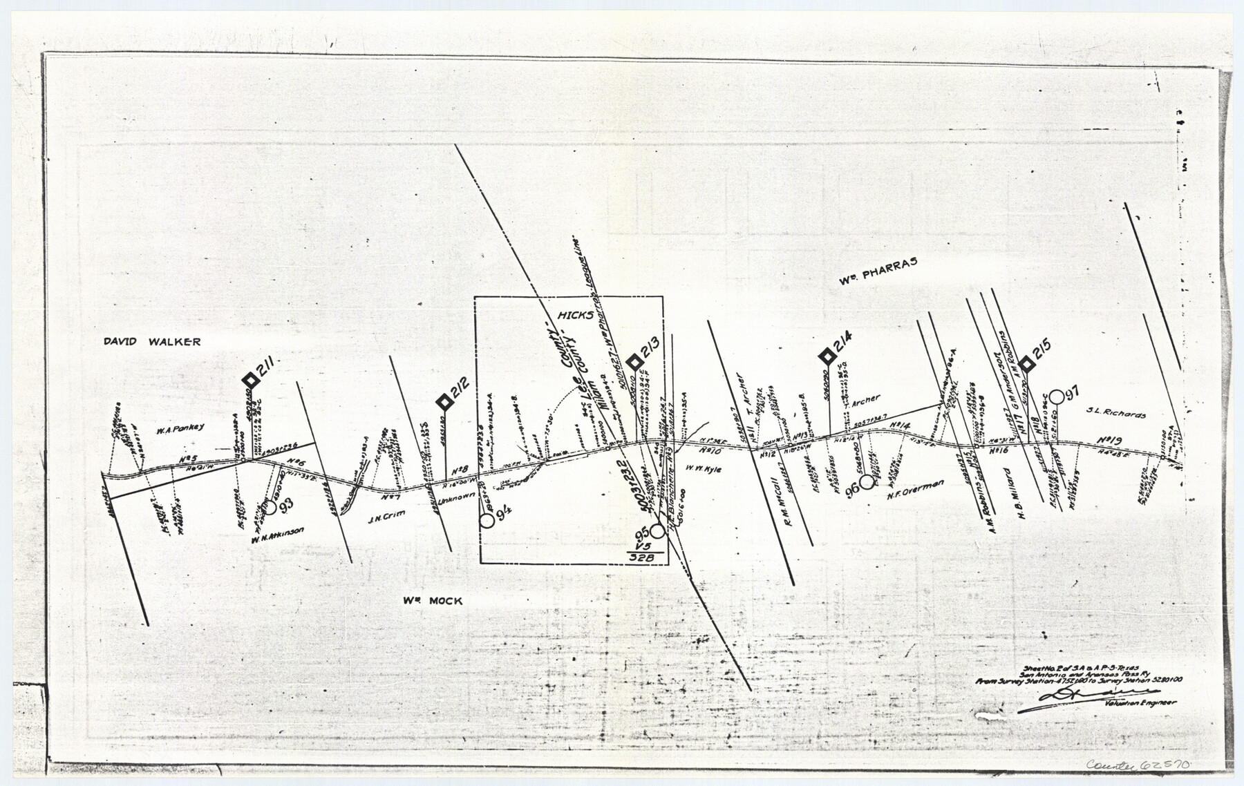 62570, San Antonio and Aransas Pass Ry. from Survey Station 4852+100 to Survey Station 5280+00, General Map Collection