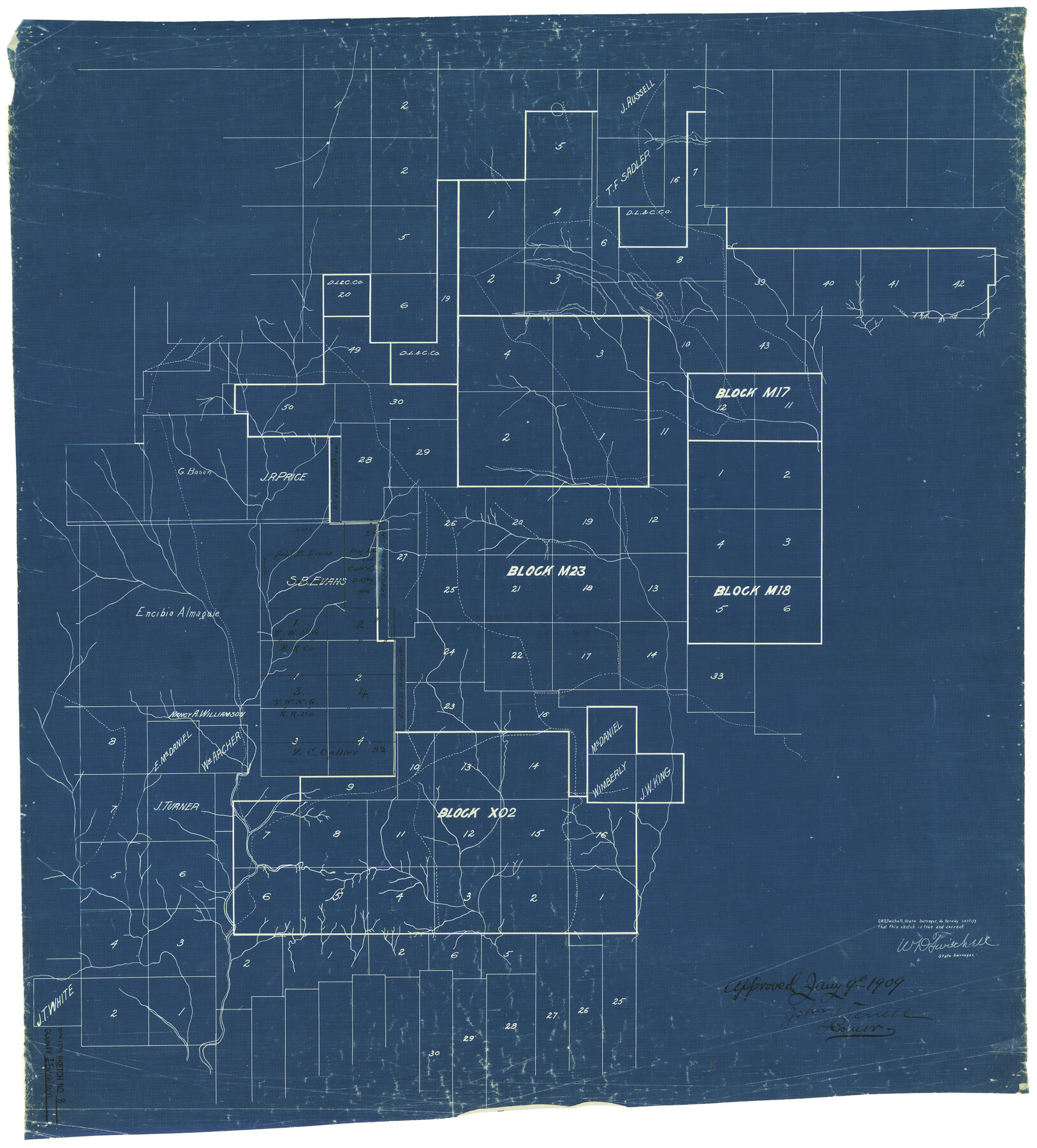 6279, Hutchinson County Rolled Sketch 8, General Map Collection
