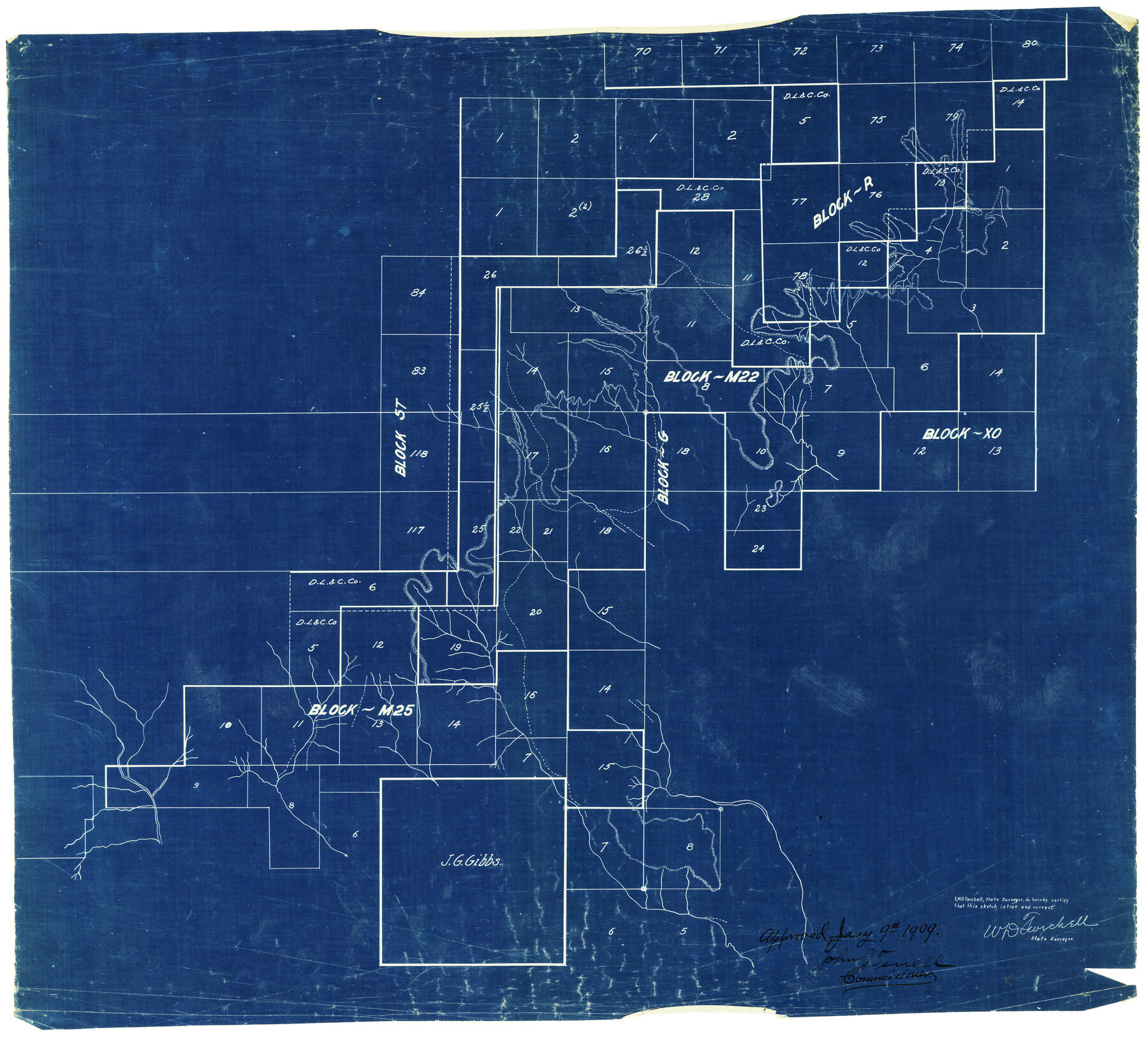 6280, Hutchinson County Rolled Sketch 9, General Map Collection
