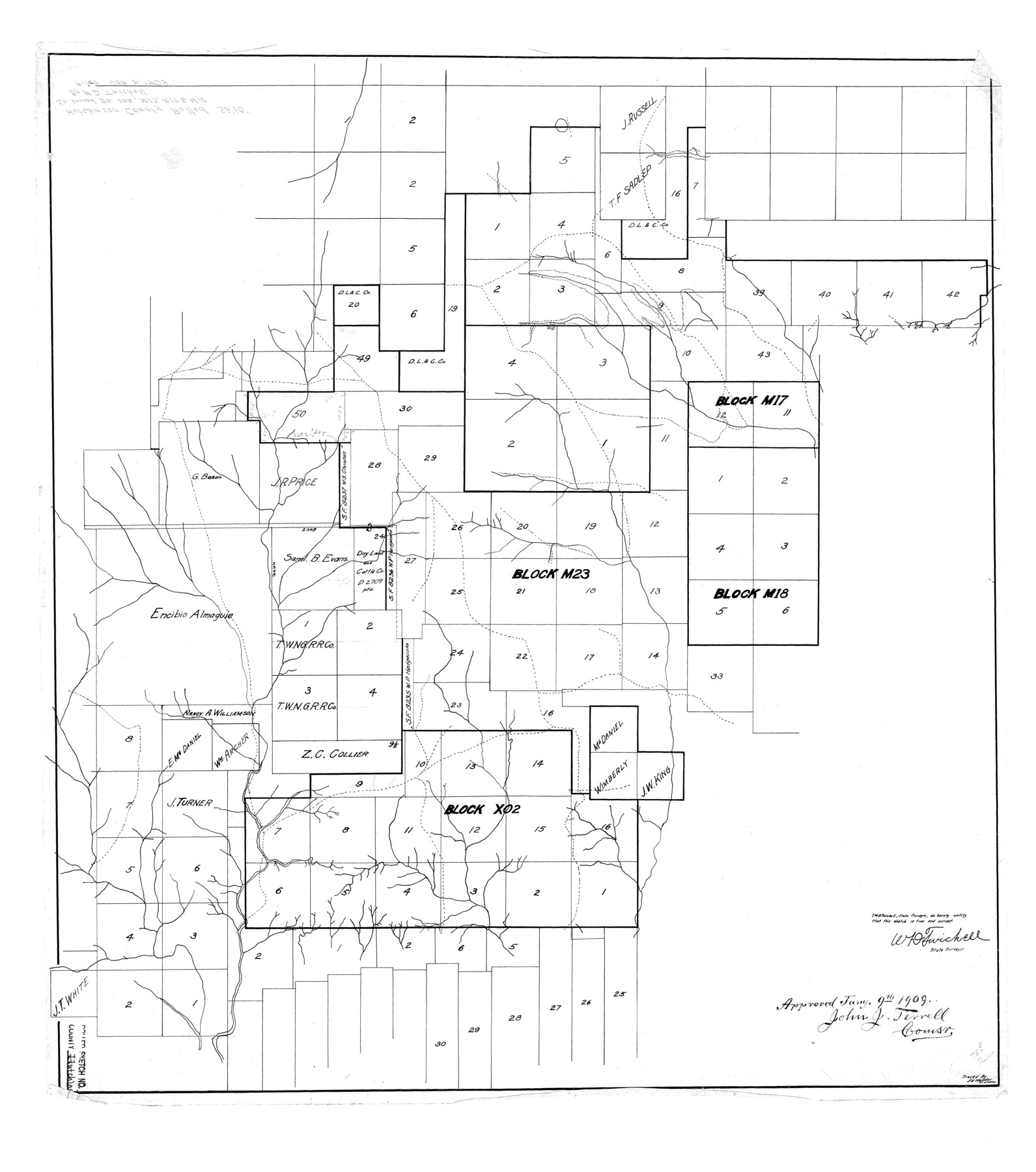 6281, Hutchinson County Rolled Sketch 10, General Map Collection