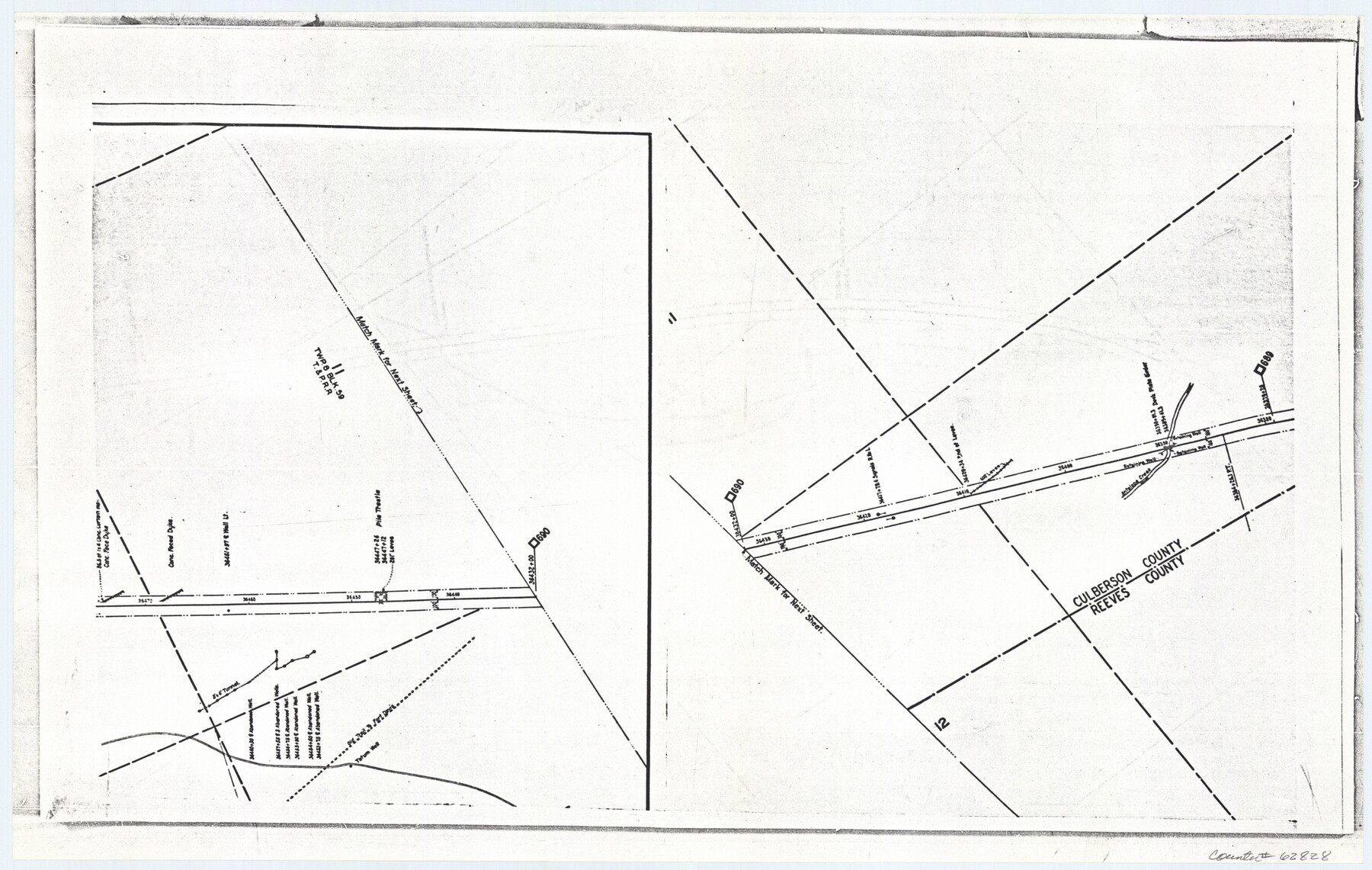 62828, Railroad Track Map, T&PRRCo., Culberson County, Texas, General Map Collection