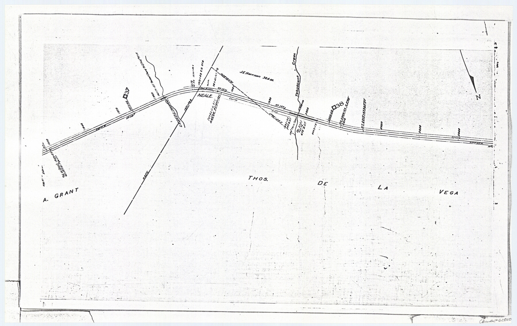 62840, Railroad Track Map, H&TCRRCo., Falls County, Texas, General Map Collection