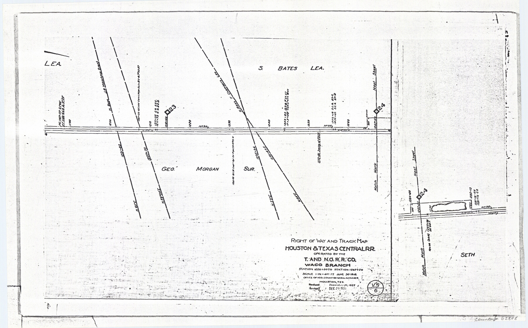 62848, Railroad Track Map, H&TCRRCo., Falls County, Texas, General Map Collection