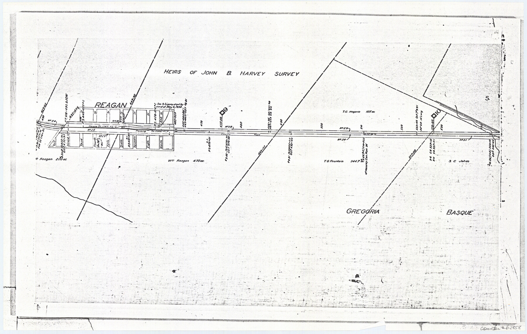 62858, Railroad Track Map, H&TCRRCo., Falls County, Texas, General Map Collection