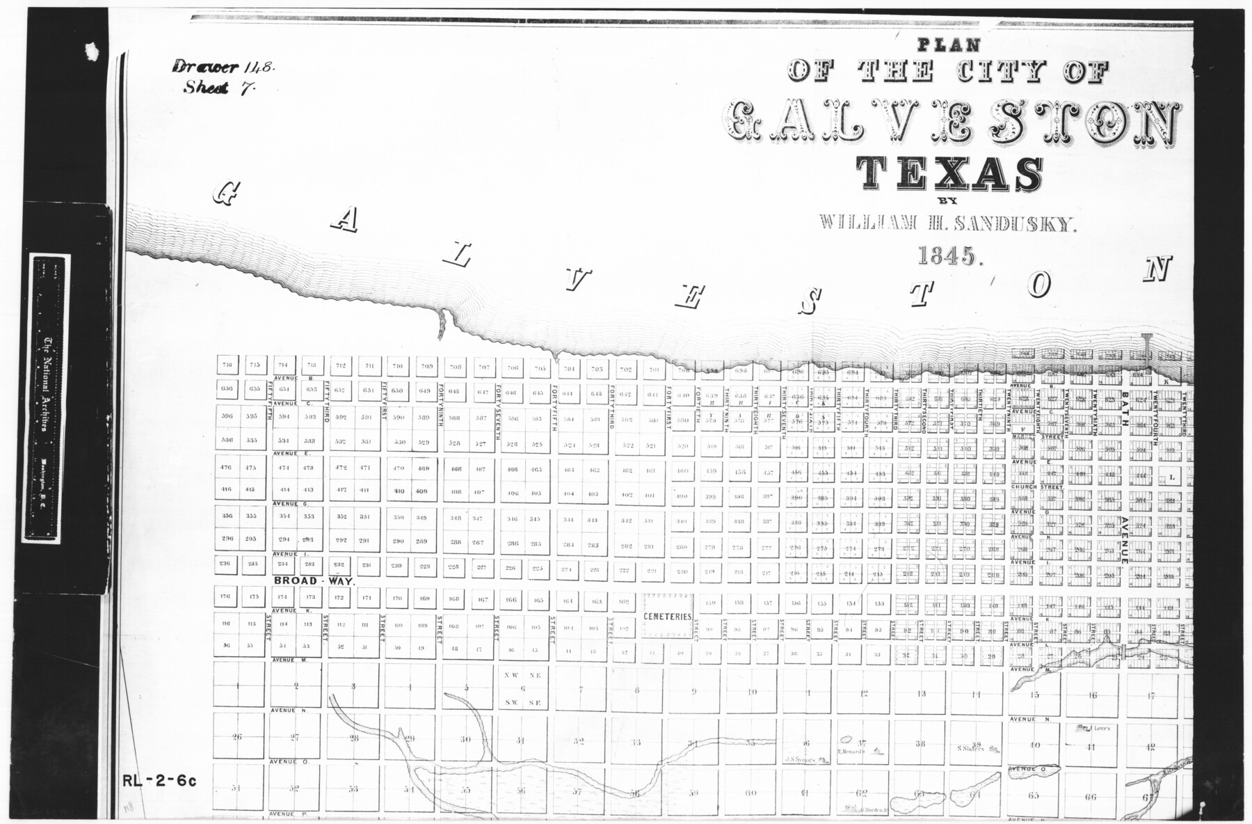 62967, Plan of the City of Galveston, Texas, General Map Collection