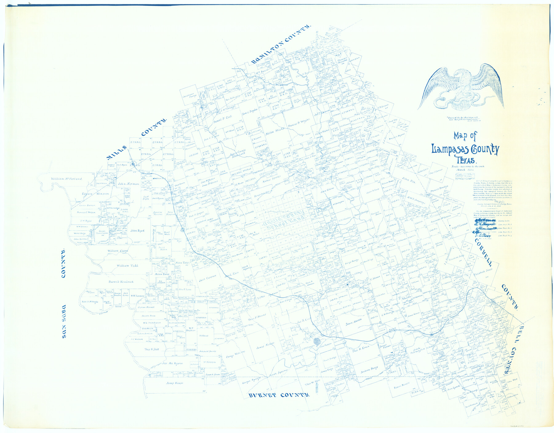 62971, Map of Lampasas County, General Map Collection