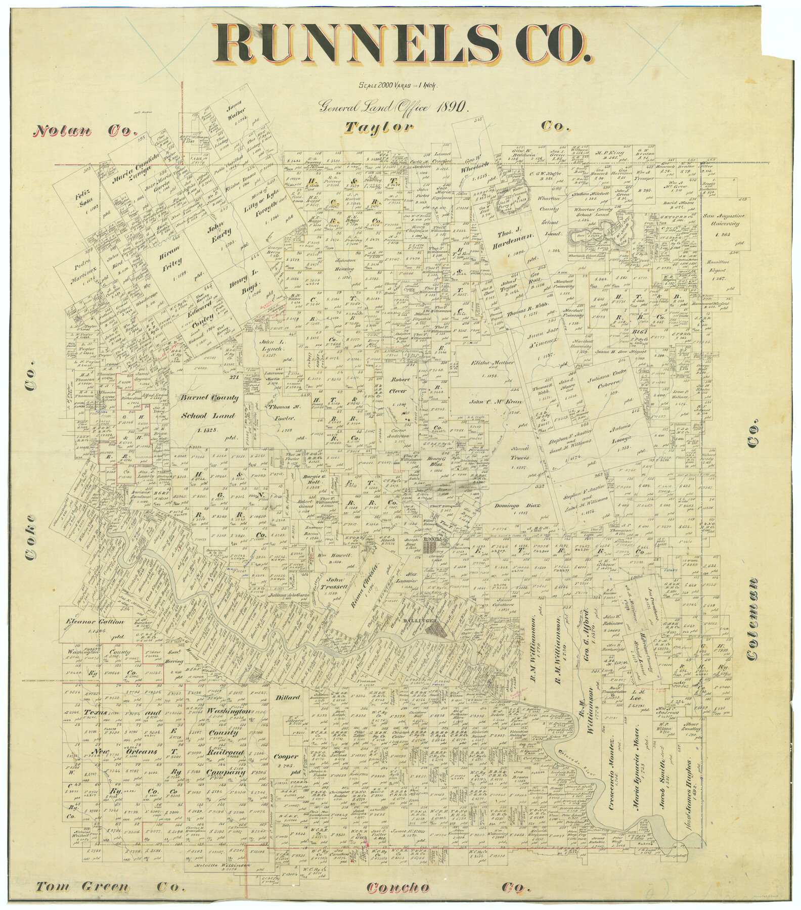 63007, Runnels Co., General Map Collection