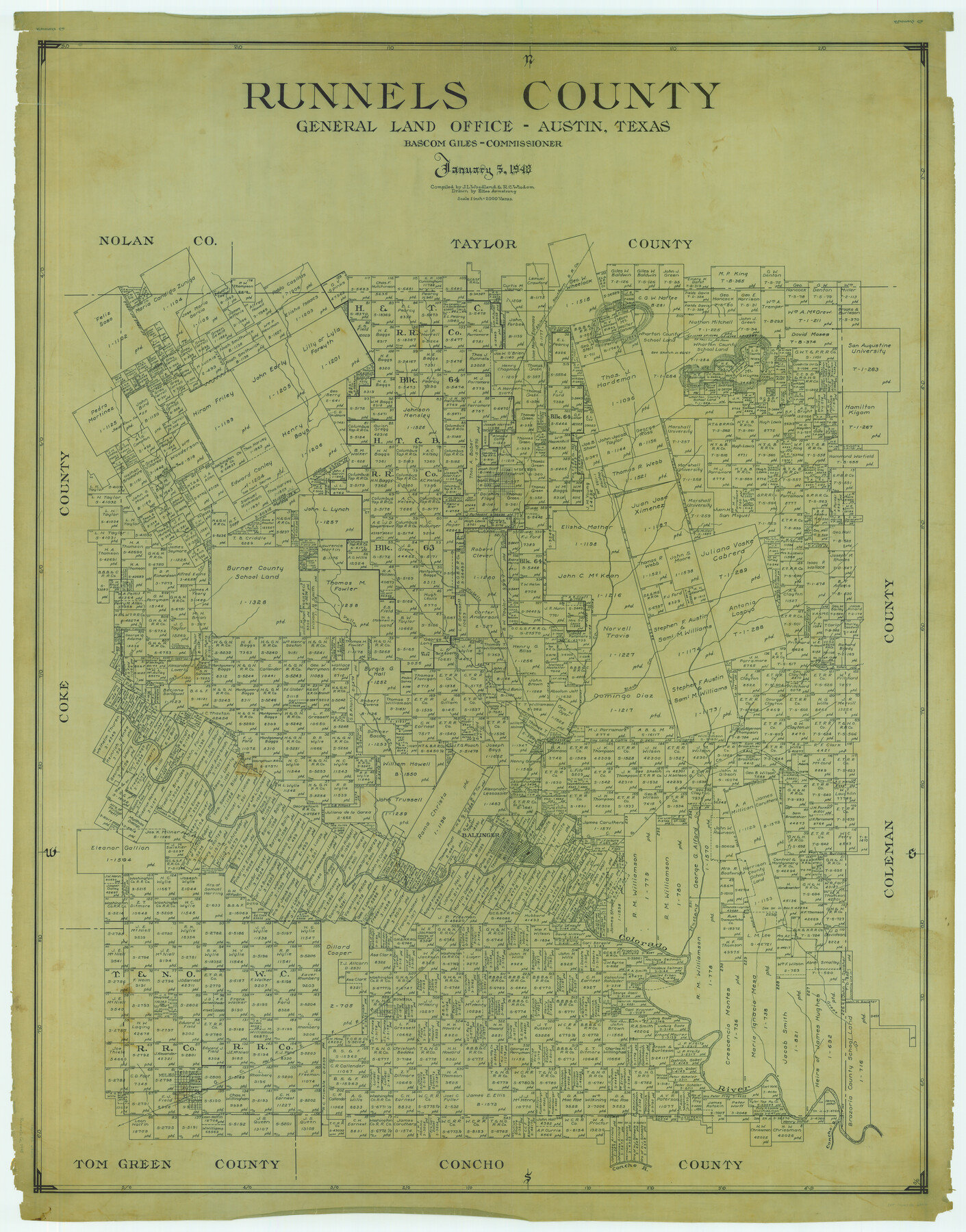 63010, Runnels County, General Map Collection