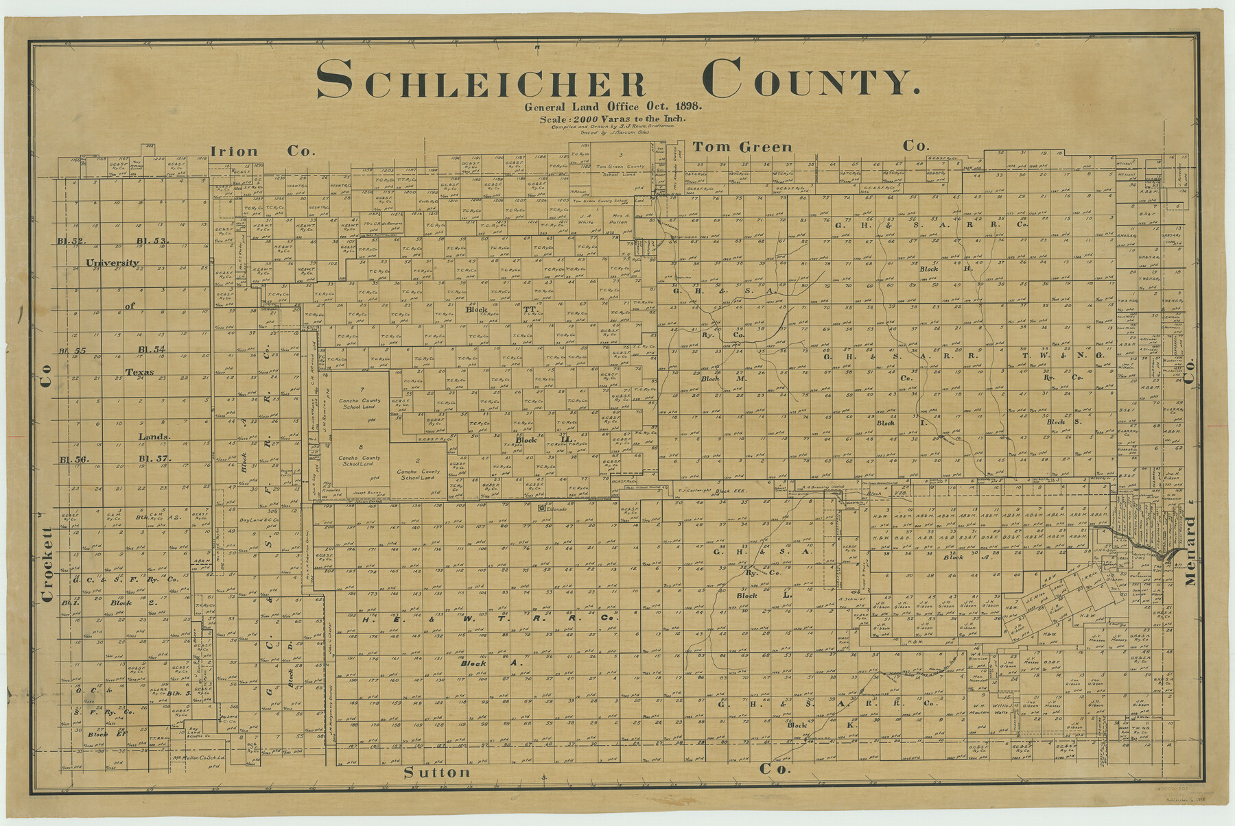 63027, Schleicher County, General Map Collection