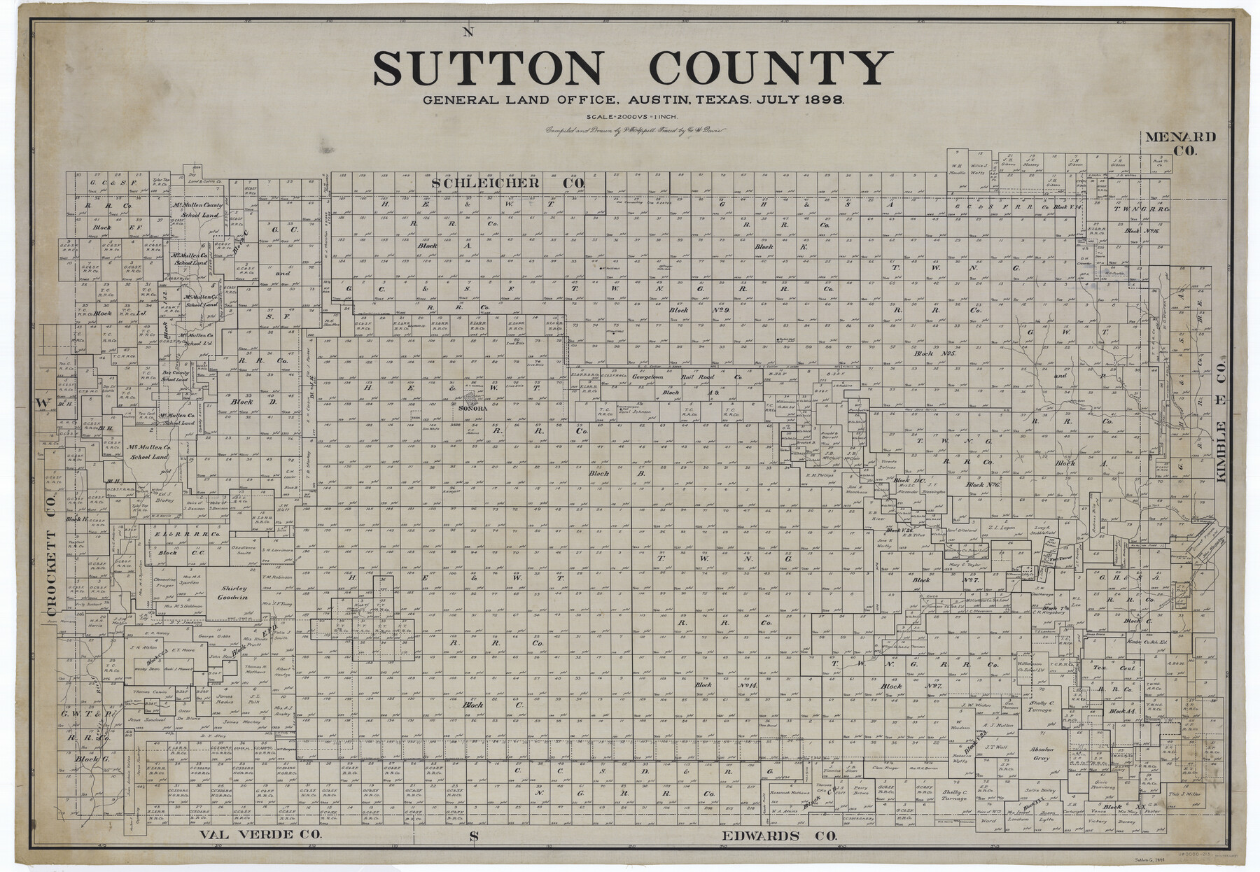 63051, Sutton County, General Map Collection