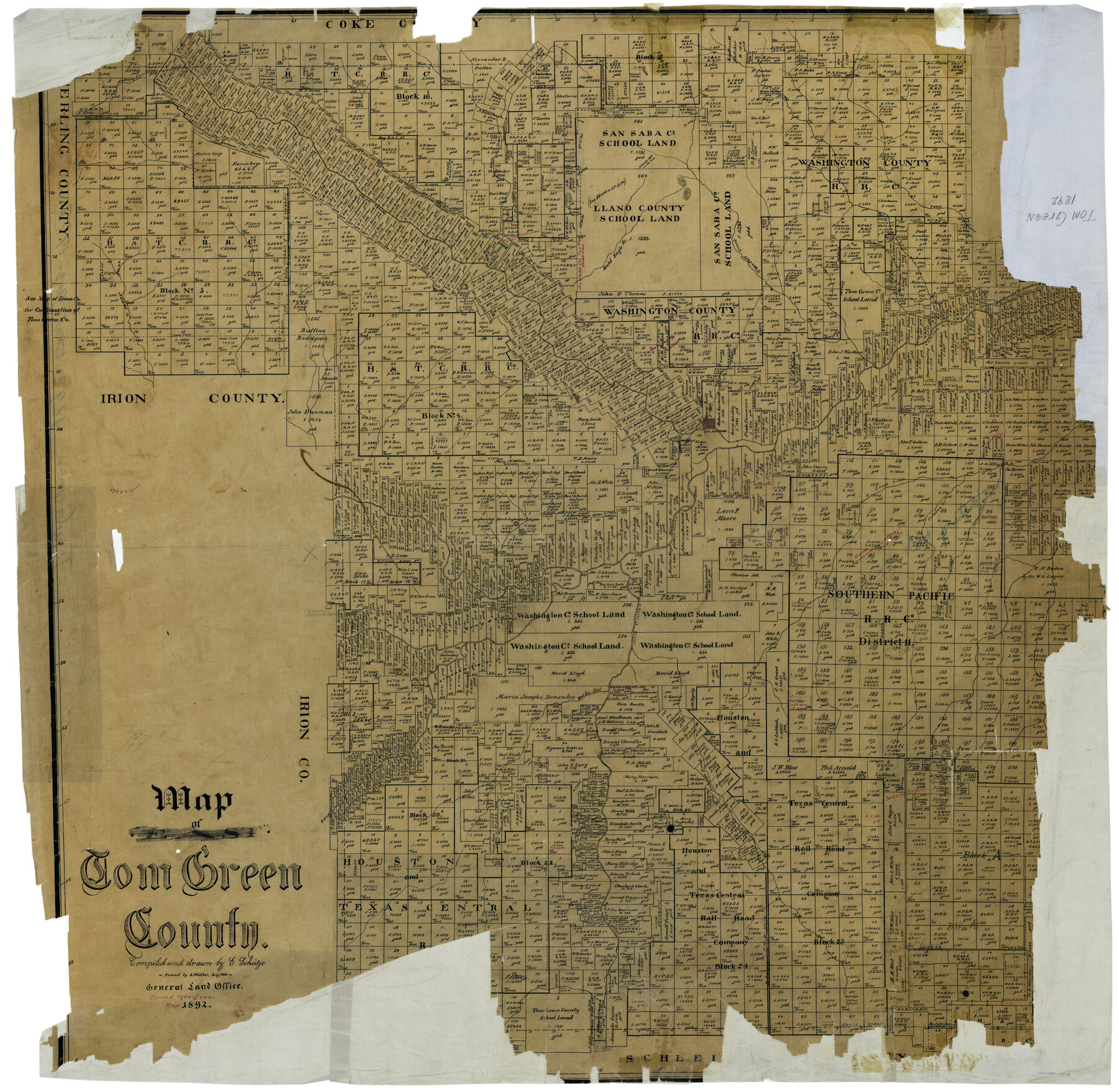 63068, Map of Tom Green County, General Map Collection