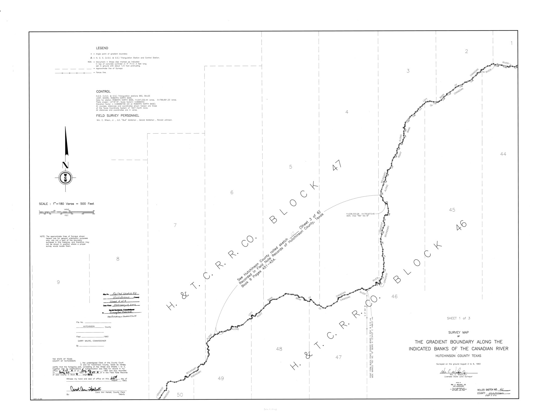 6308, Hutchinson County Rolled Sketch 42, General Map Collection