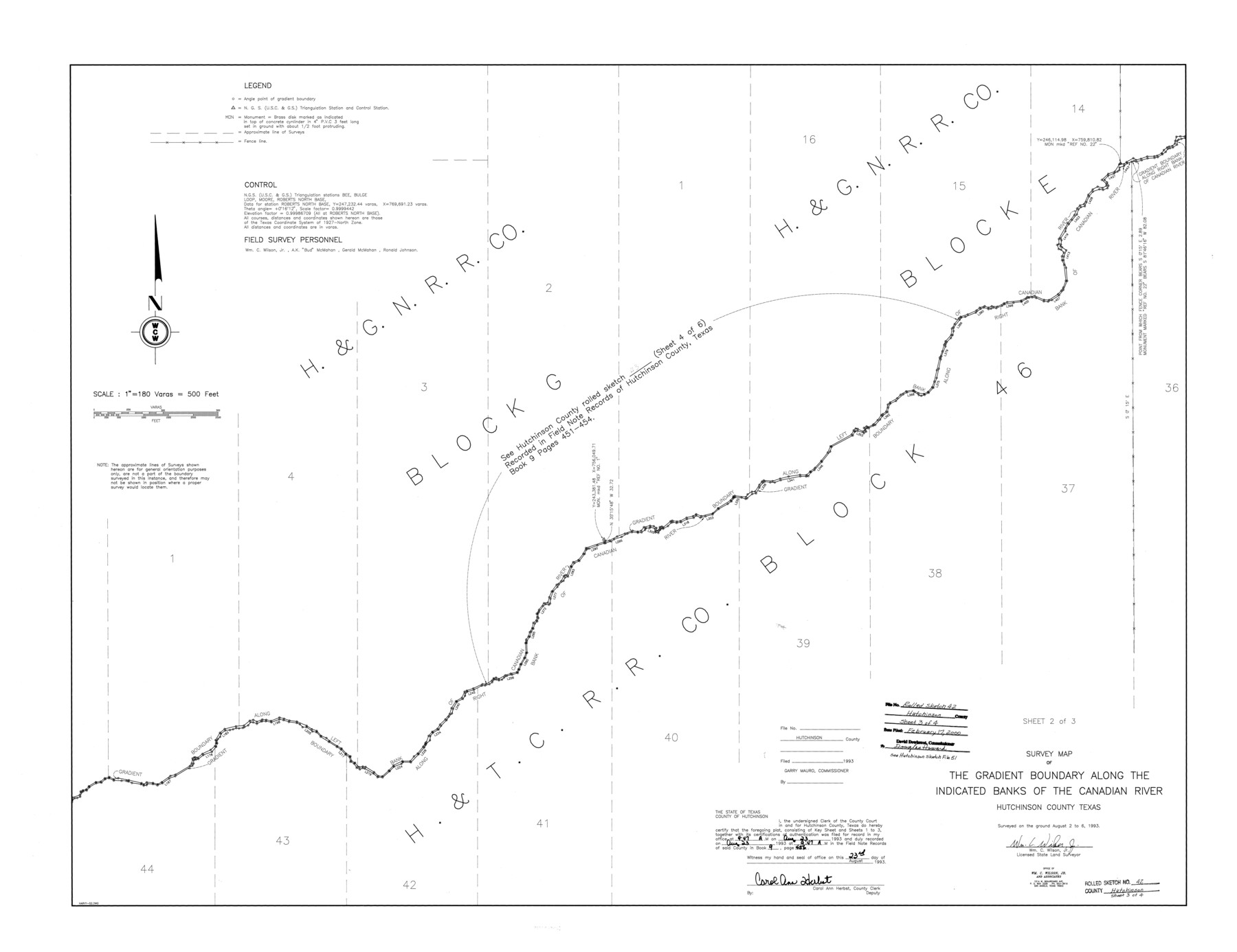 6309, Hutchinson County Rolled Sketch 42, General Map Collection