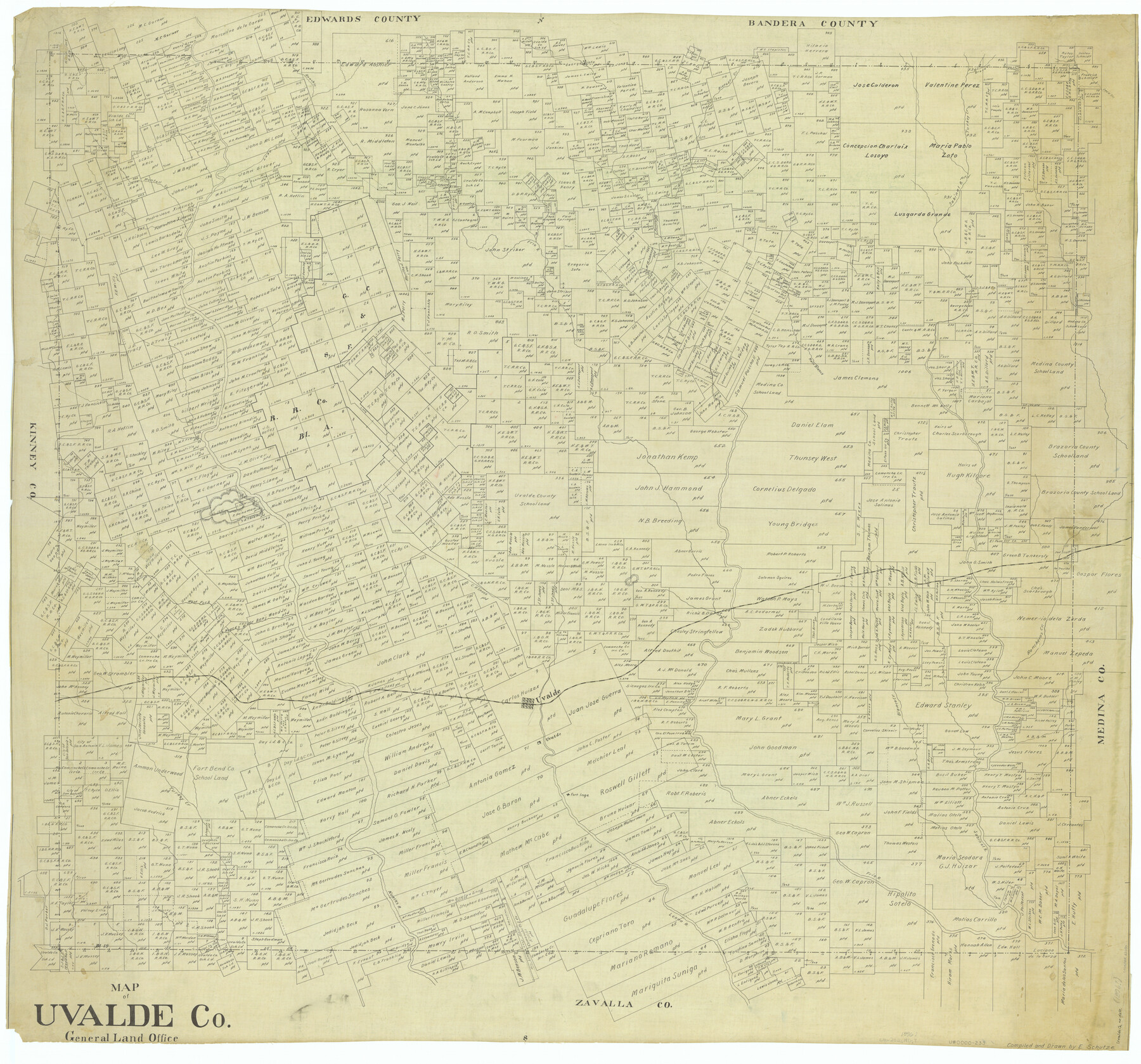 63090, Map of Uvalde Co., General Map Collection