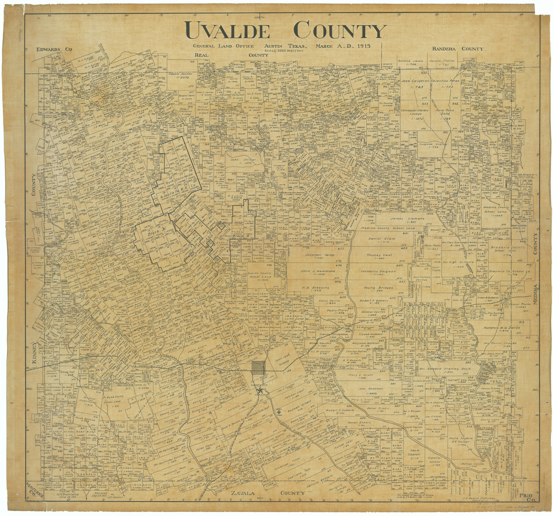 63092, Uvalde County, General Map Collection