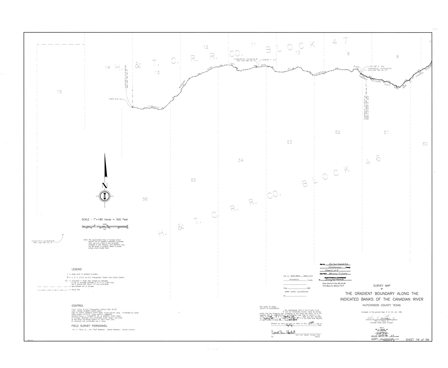 6312, Hutchinson County Rolled Sketch 43, General Map Collection