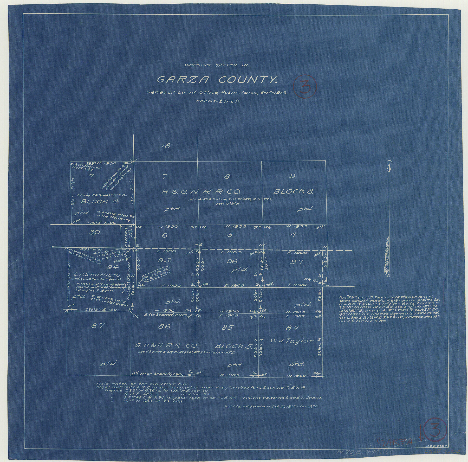 63150, Garza County Working Sketch 3, General Map Collection