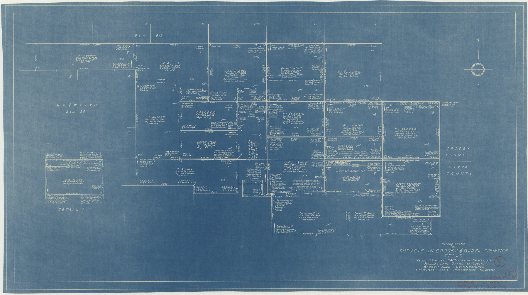 63152, Garza County Working Sketch 5, General Map Collection