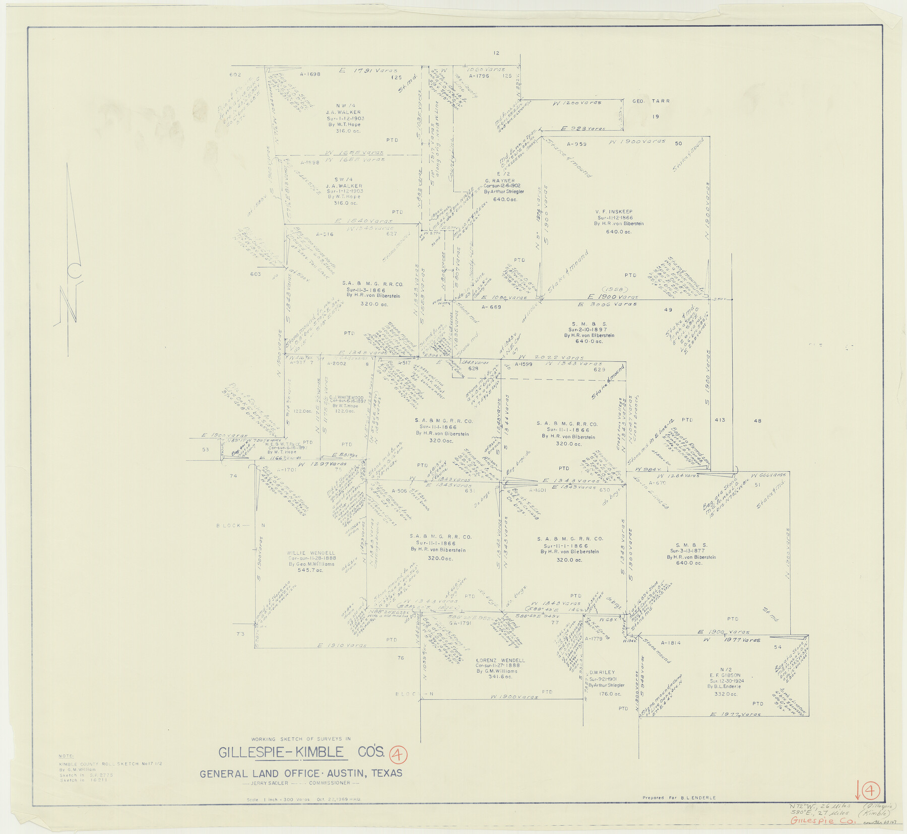 63167, Gillespie County Working Sketch 4, General Map Collection