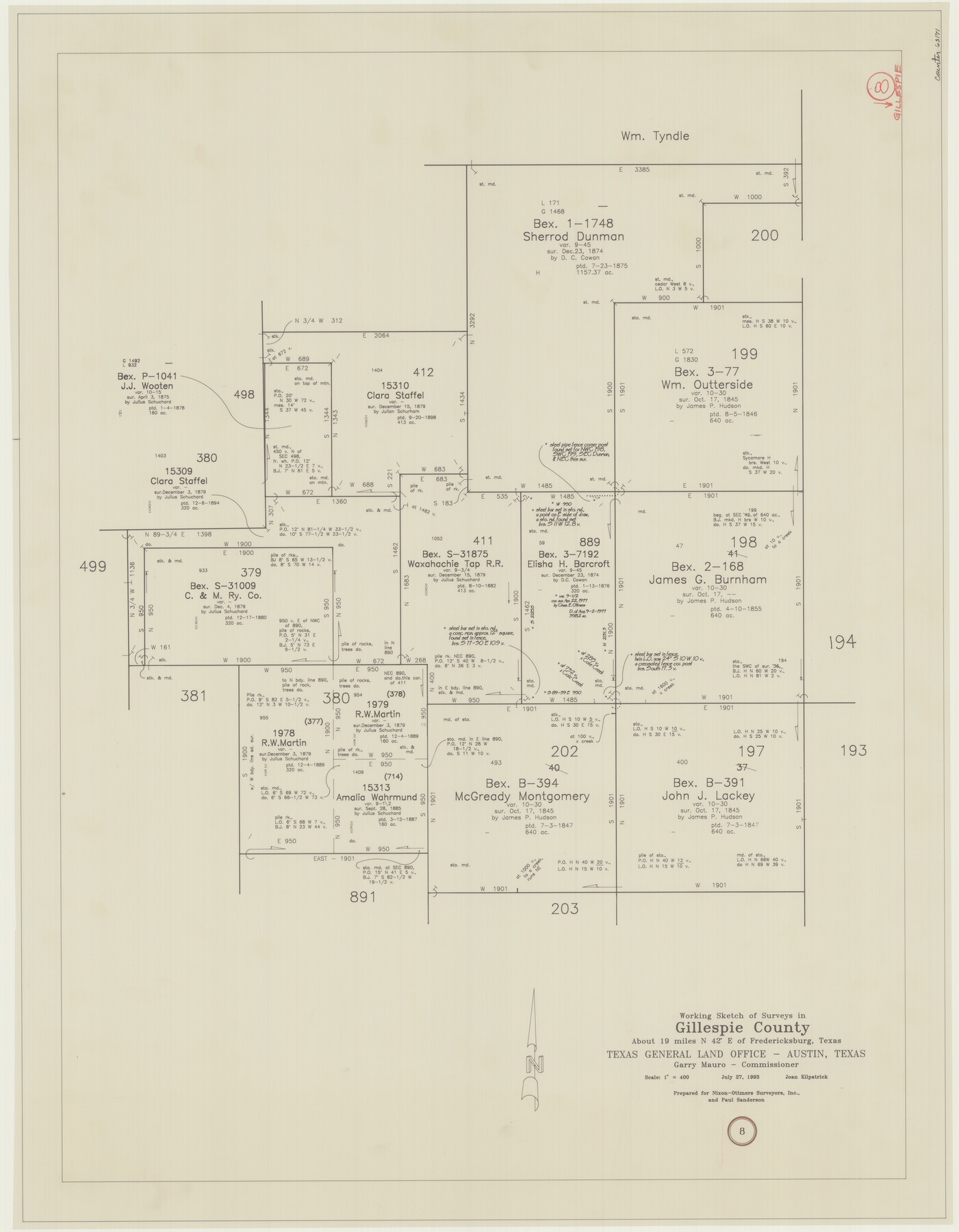 63171, Gillespie County Working Sketch 8, General Map Collection