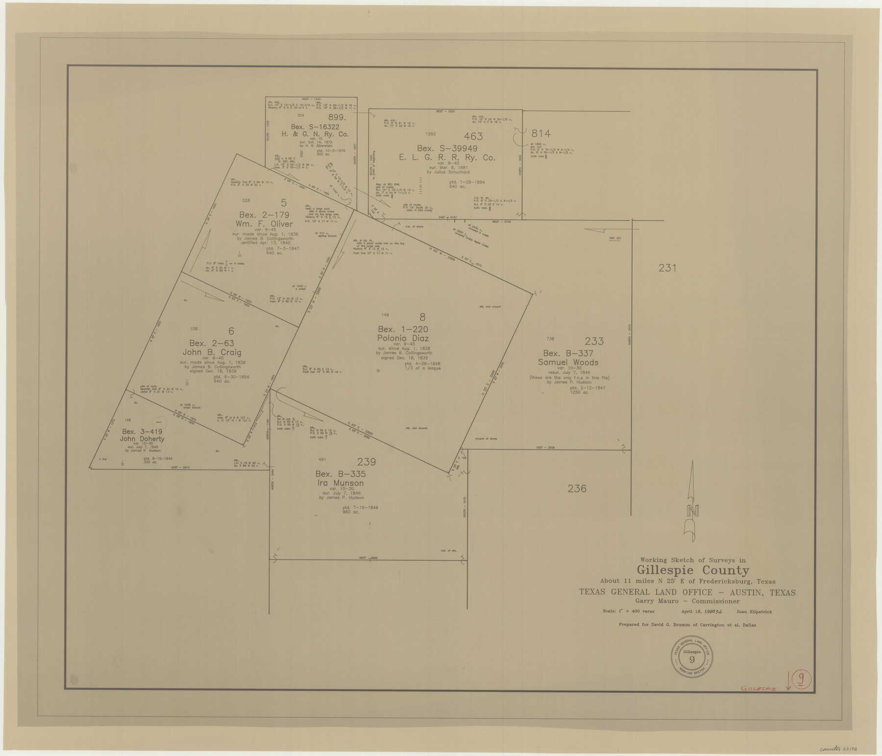 63172, Gillespie County Working Sketch 9, General Map Collection