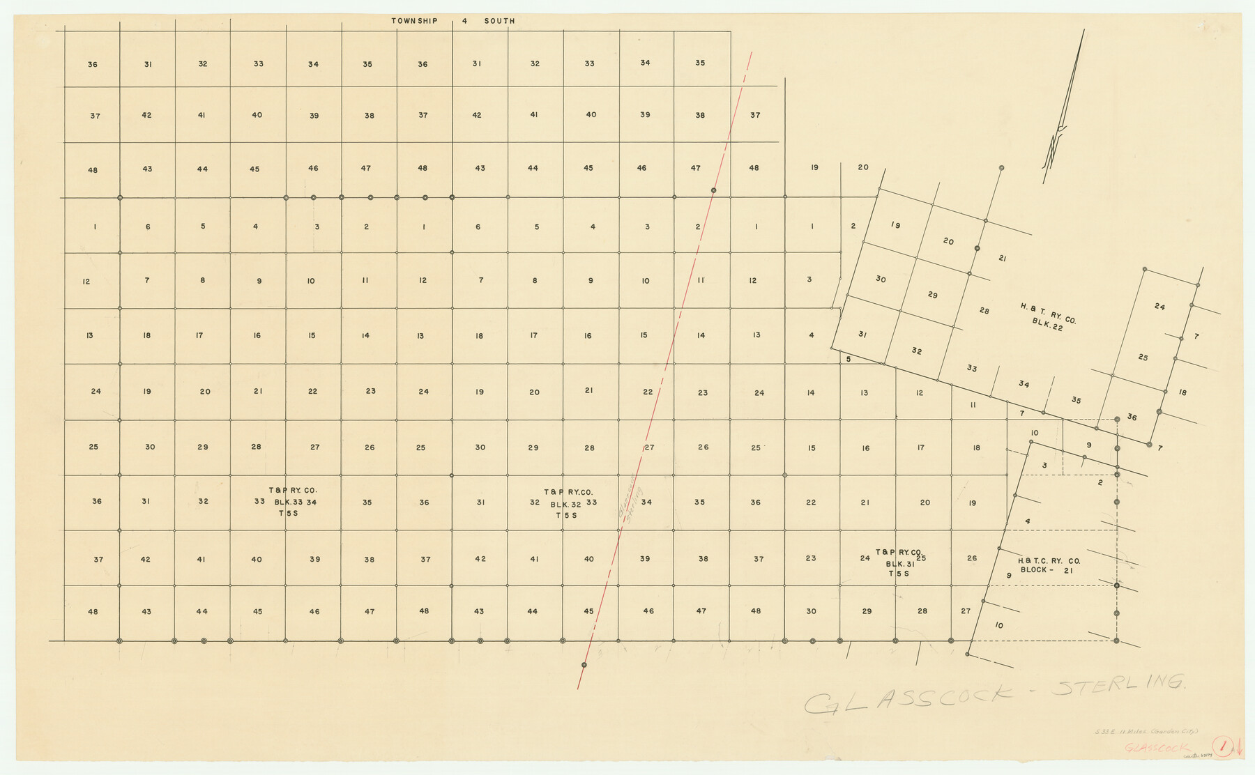 63174, Glasscock County Working Sketch 1, General Map Collection