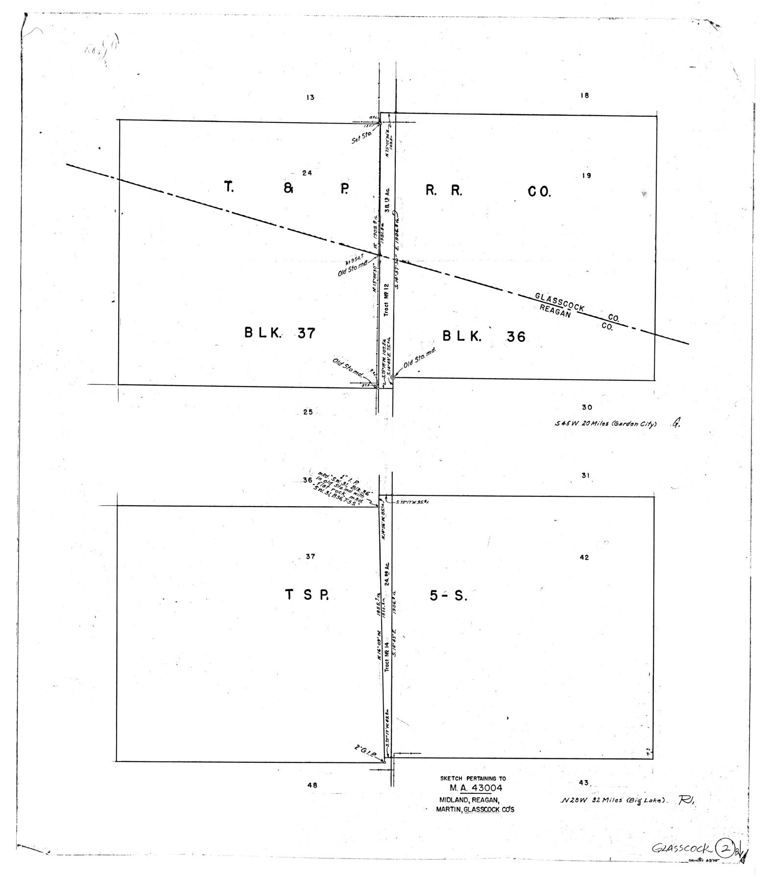 63175, Glasscock County Working Sketch 2, General Map Collection