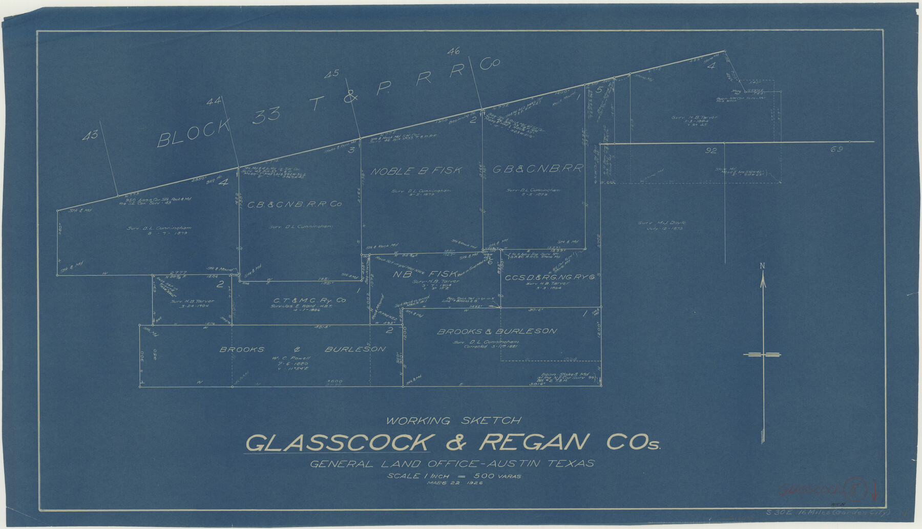 63178, Glasscock County Working Sketch 5, General Map Collection