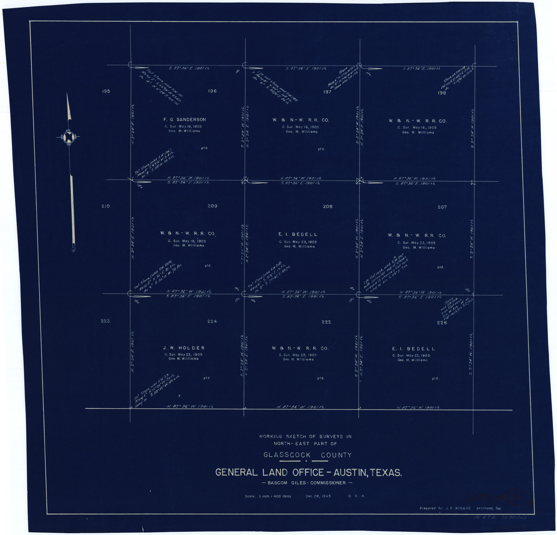 63179, Glasscock County Working Sketch 6, General Map Collection