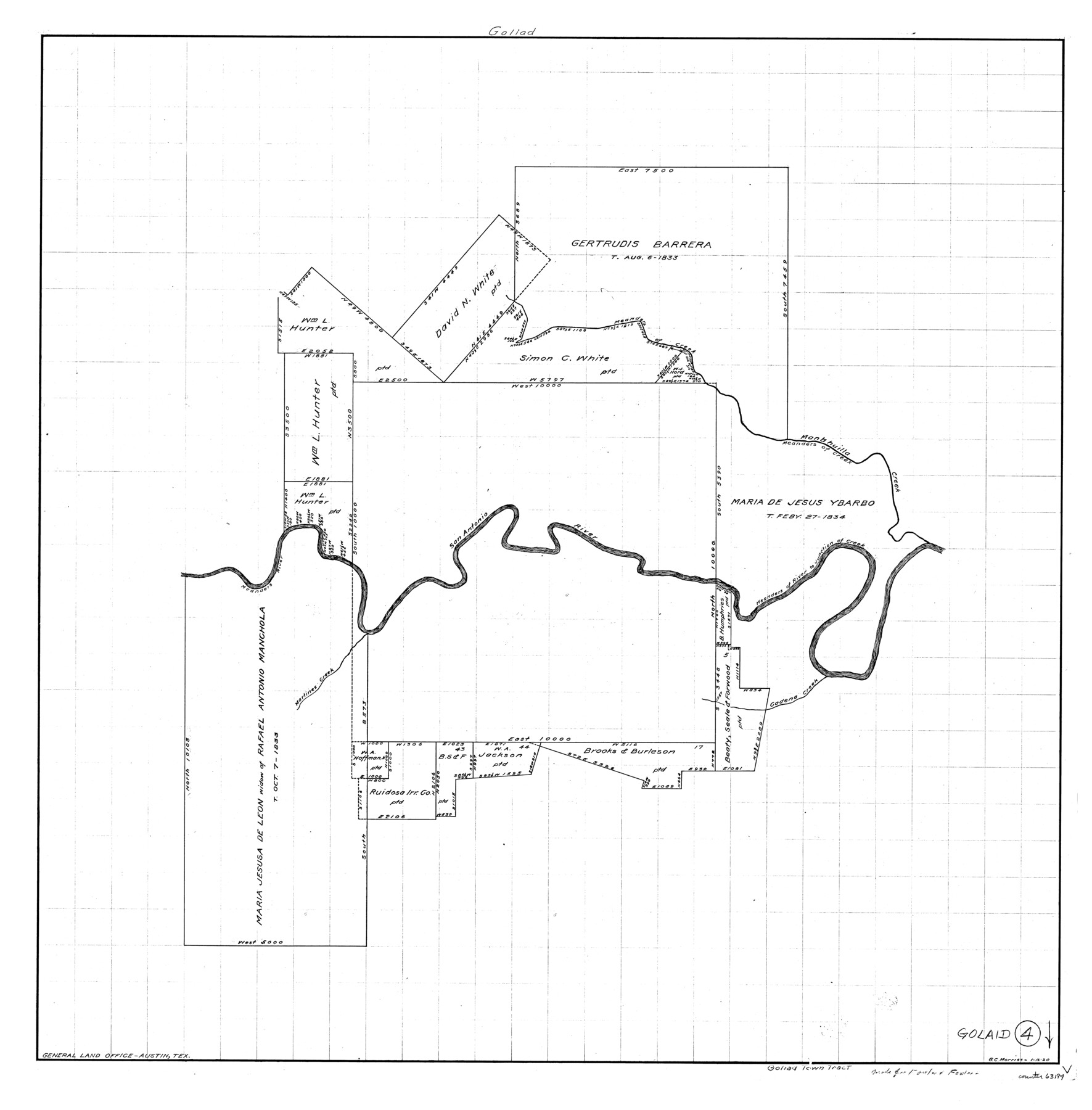 63194, Goliad County Working Sketch 4, General Map Collection