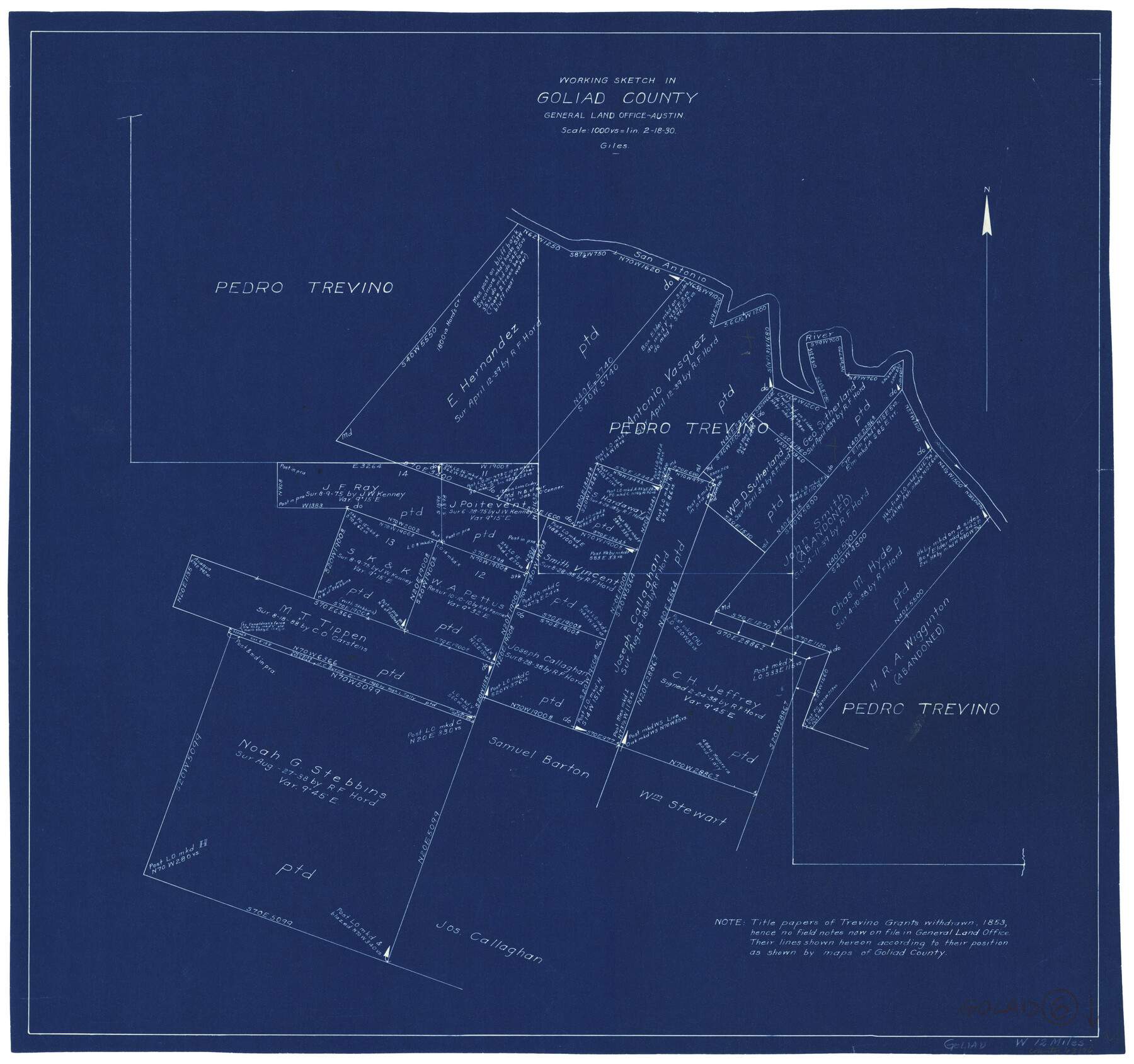 63196, Goliad County Working Sketch 6, General Map Collection
