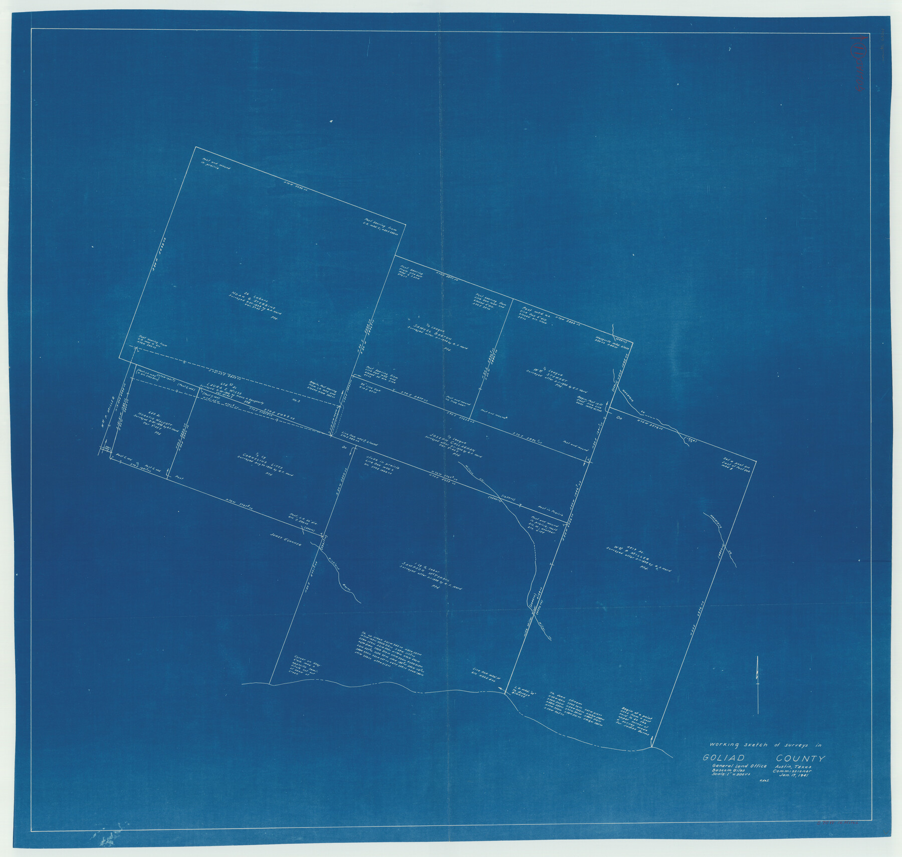 63201, Goliad County Working Sketch 11, General Map Collection