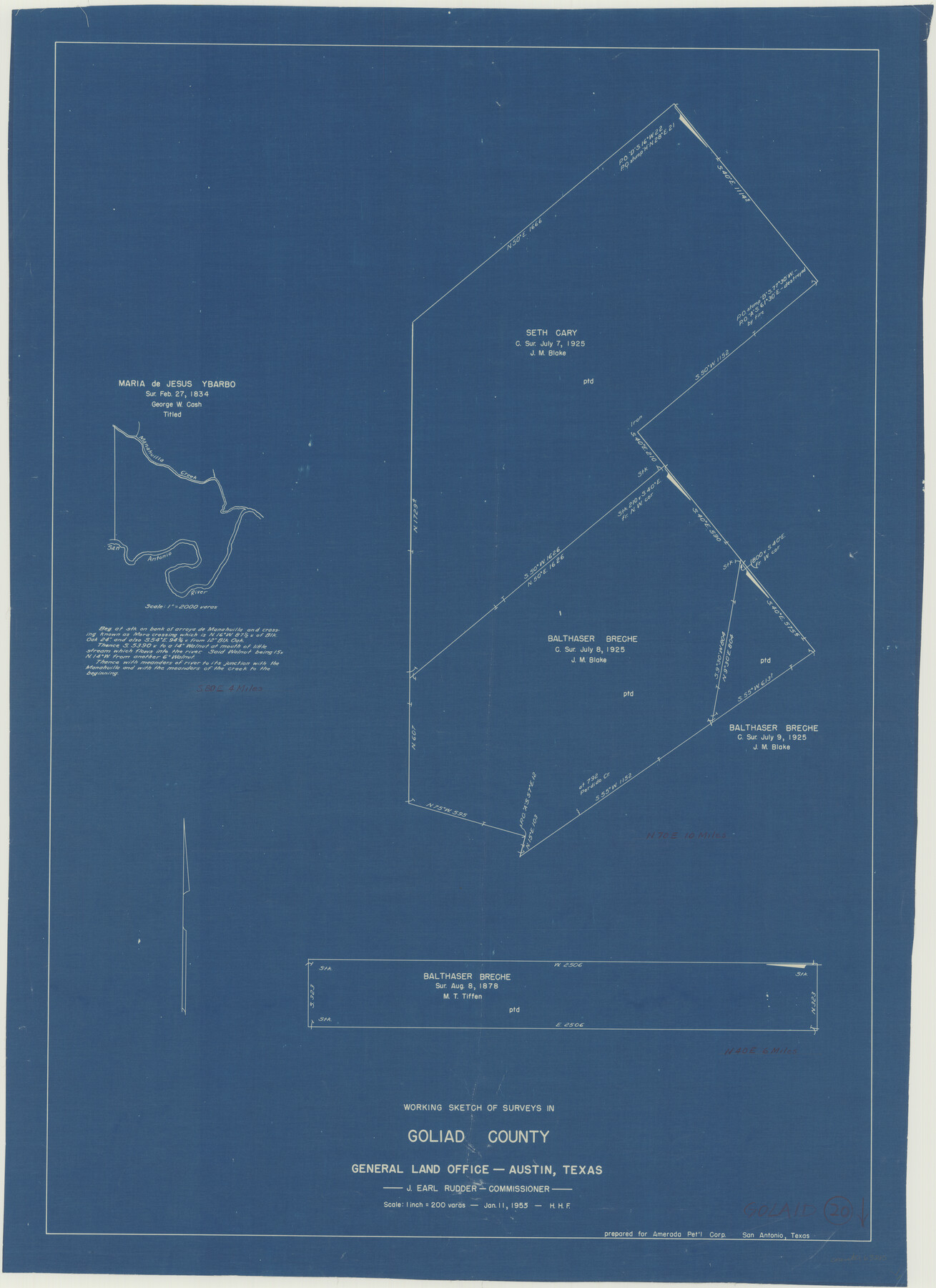 63210, Goliad County Working Sketch 20, General Map Collection