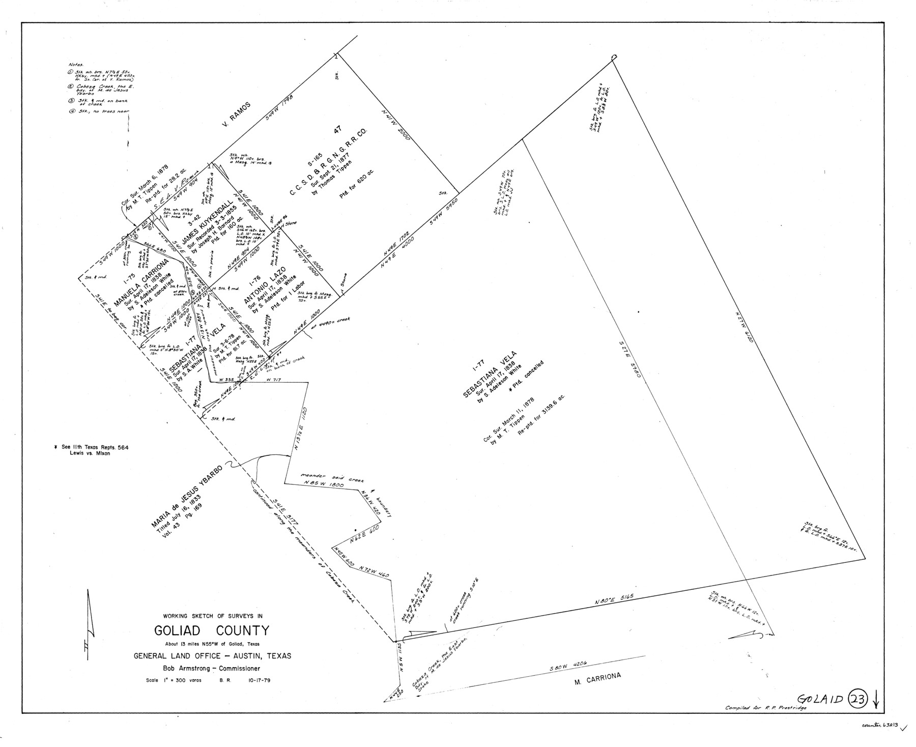 63213, Goliad County Working Sketch 23, General Map Collection